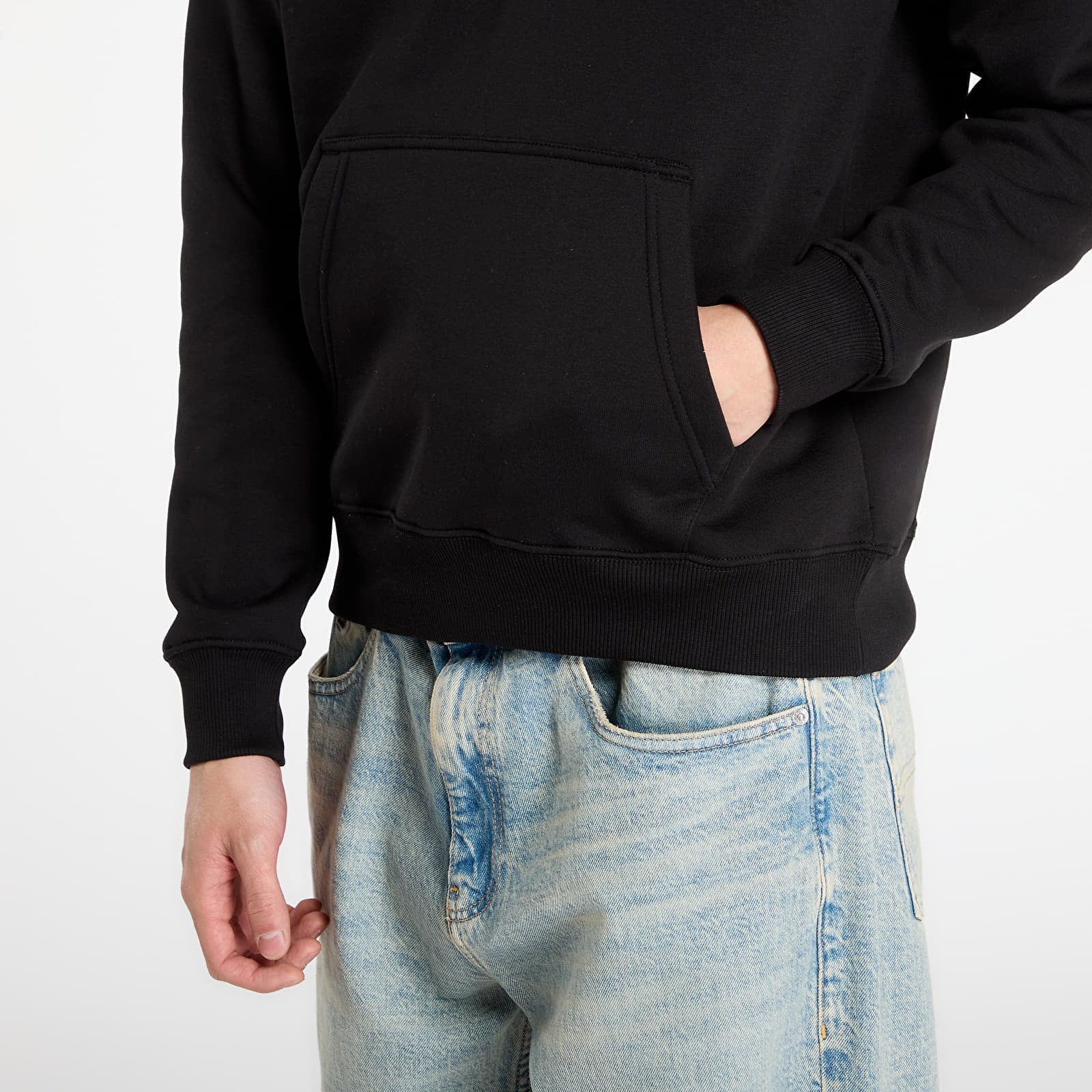 Pánské mikiny Alpha Industries Basic Hoodie BL Effect Print Black