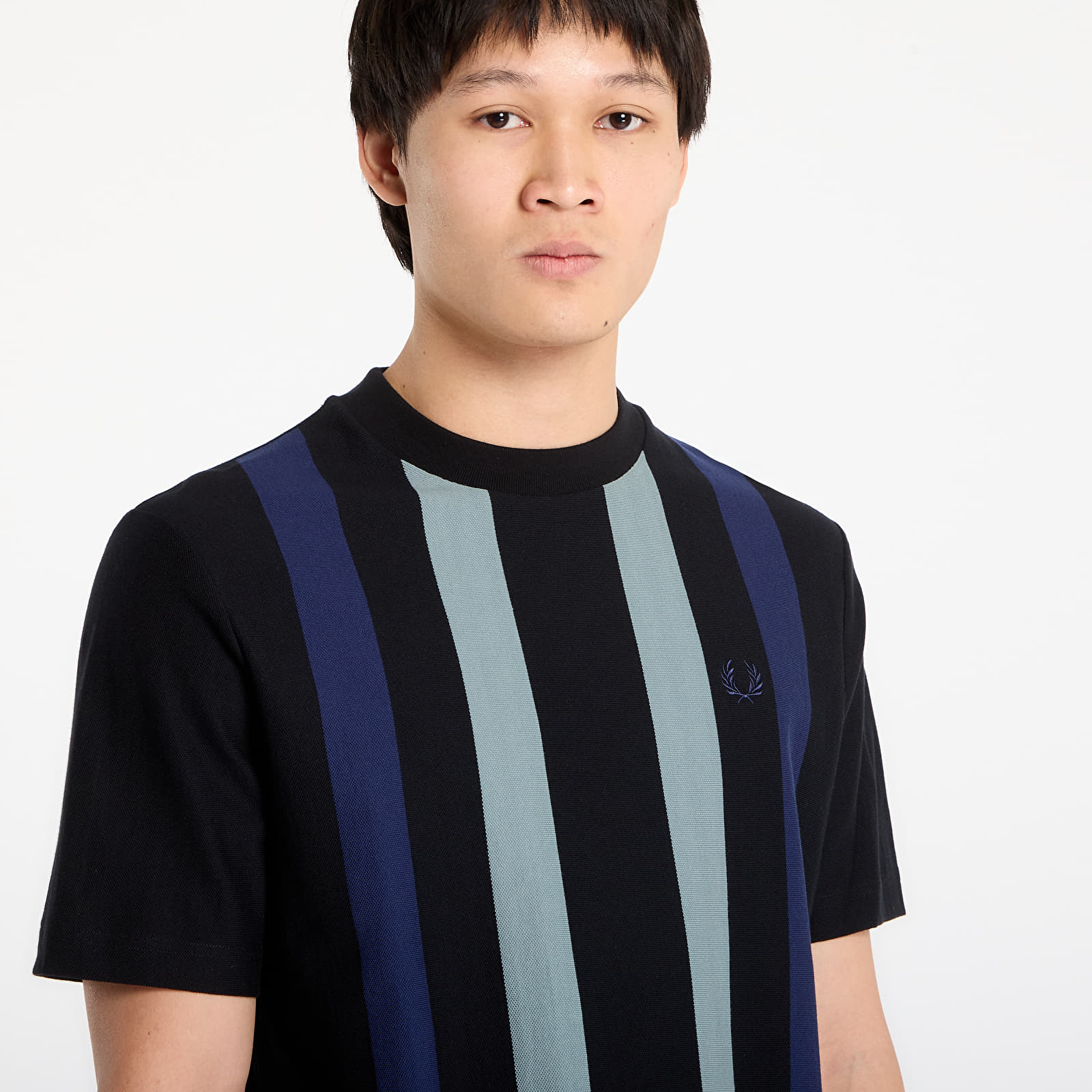 Men's T-shirts FRED PERRY Vertical Stripe T-Shirt Black