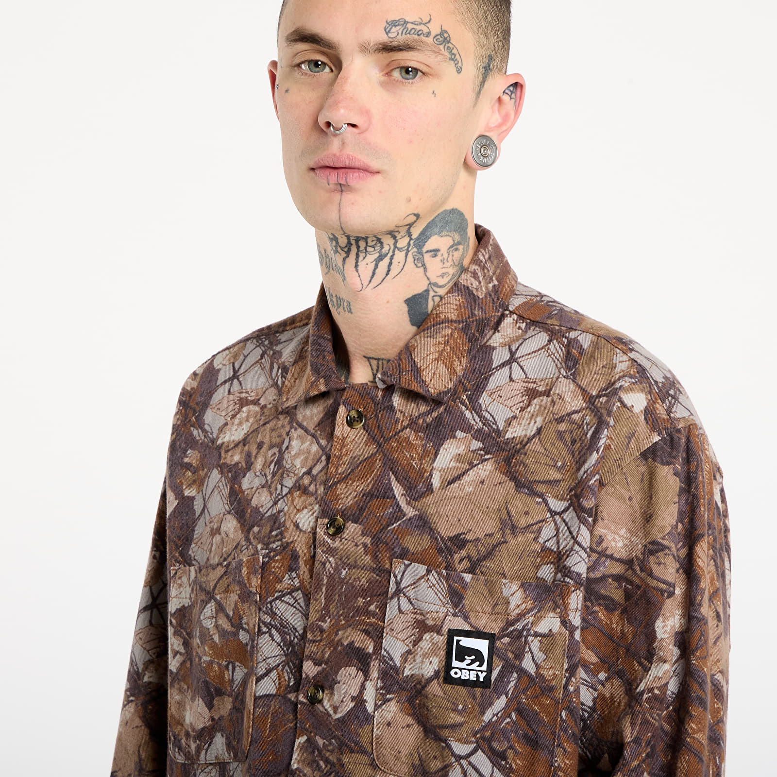 Men's T-shirts OBEY Fence Camo Shirt Fence Camo Multi