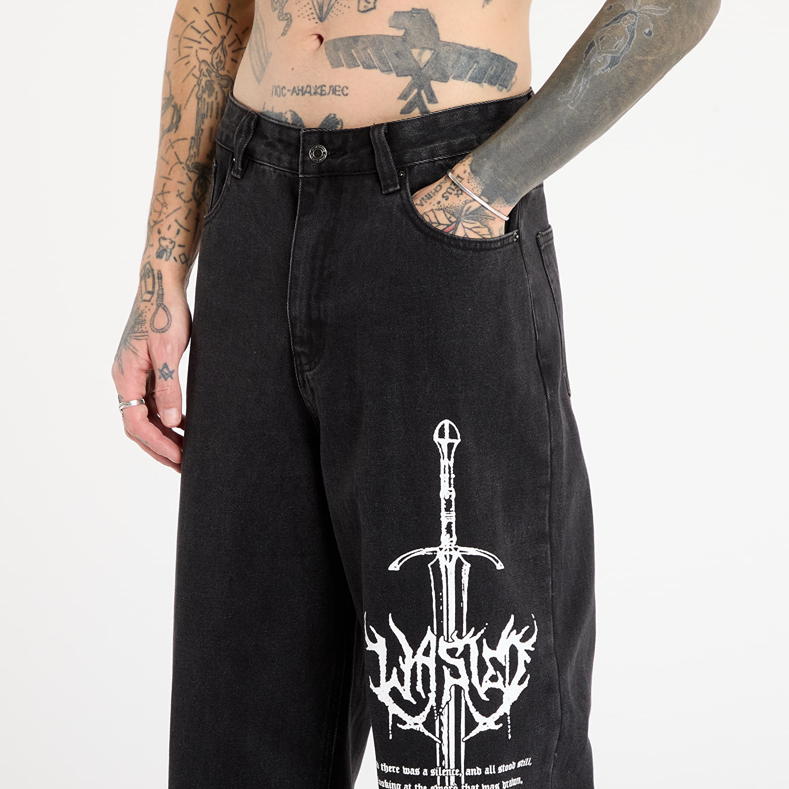 Pantaloni uomo Wasted Paris M Sword Casper Pant Faded Black