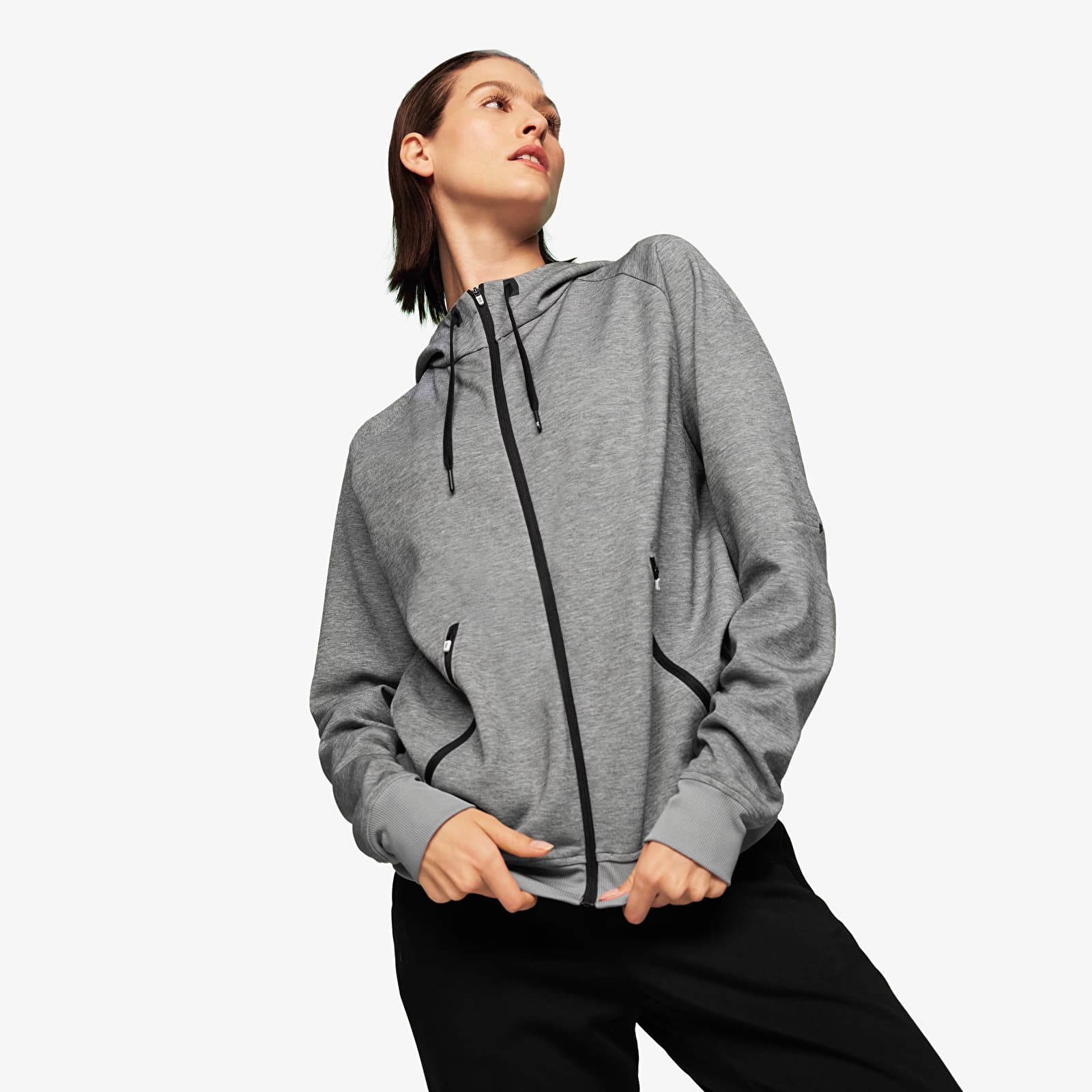 Felpe On Zipped Hoodie Grey