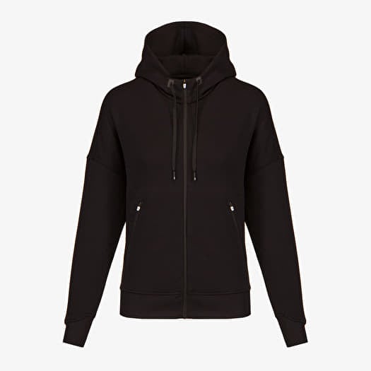 Sweatshirt On Zipped Hoodie Black