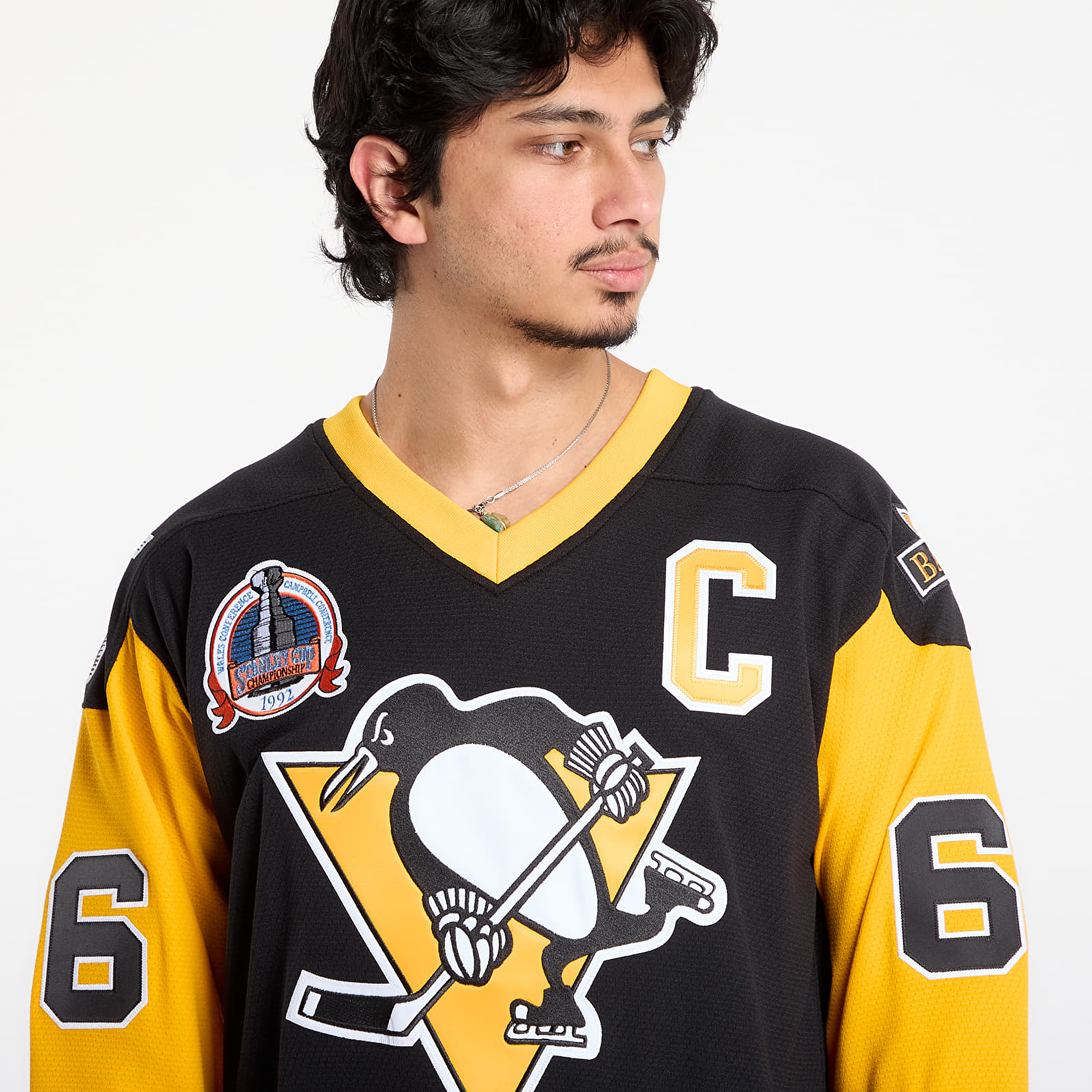 Pánské dresy Mitchell & Ness NHL Dark Jersey Penguins 1991 Mario Lemieux Pittsburgh Penguins Black