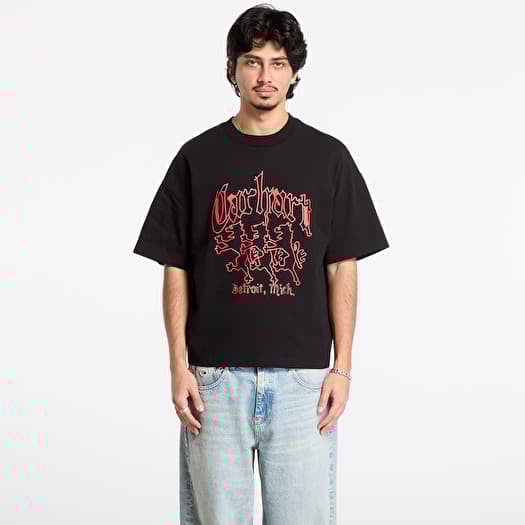 T-shirt Carhartt WIP S/S Hackwork T-Shirt UNISEX Black Heavy Stone Wash