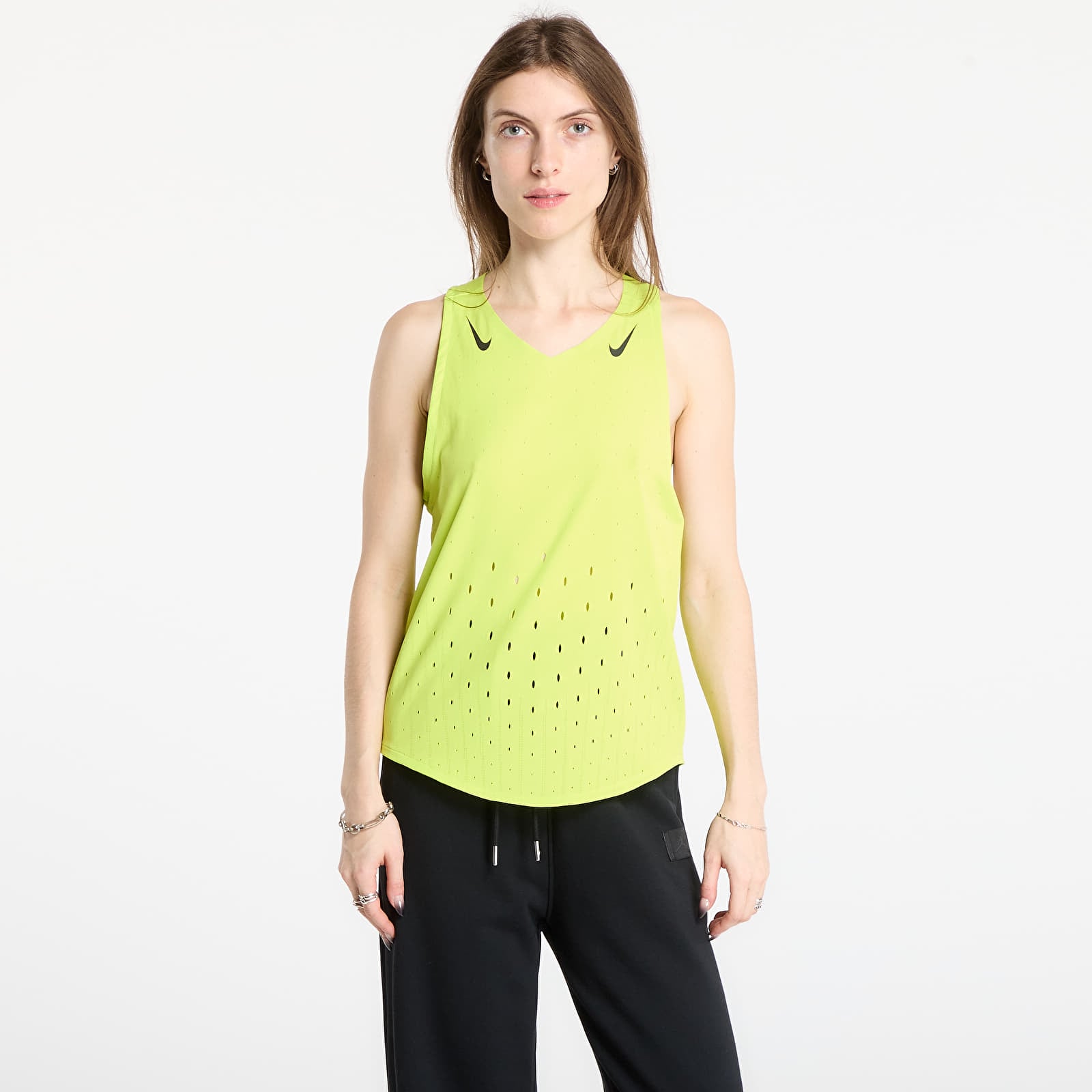 Γυναικεία Tank tops Nike AeroSwift Women's Dri-FIT ADV Running Singlet Cyber/ Black