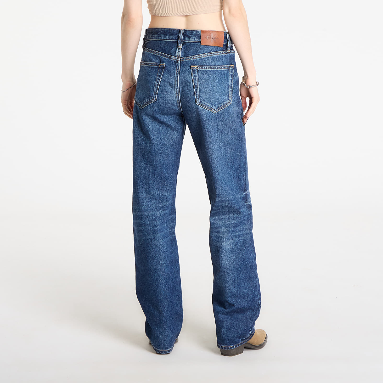 Jeans femme Calvin Klein Jeans Signature 90S Straight Jeans Blue