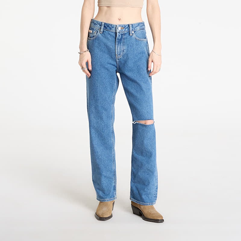 Džínsy Calvin Klein Jeans Eu 90S Straight Short Jeans Blue