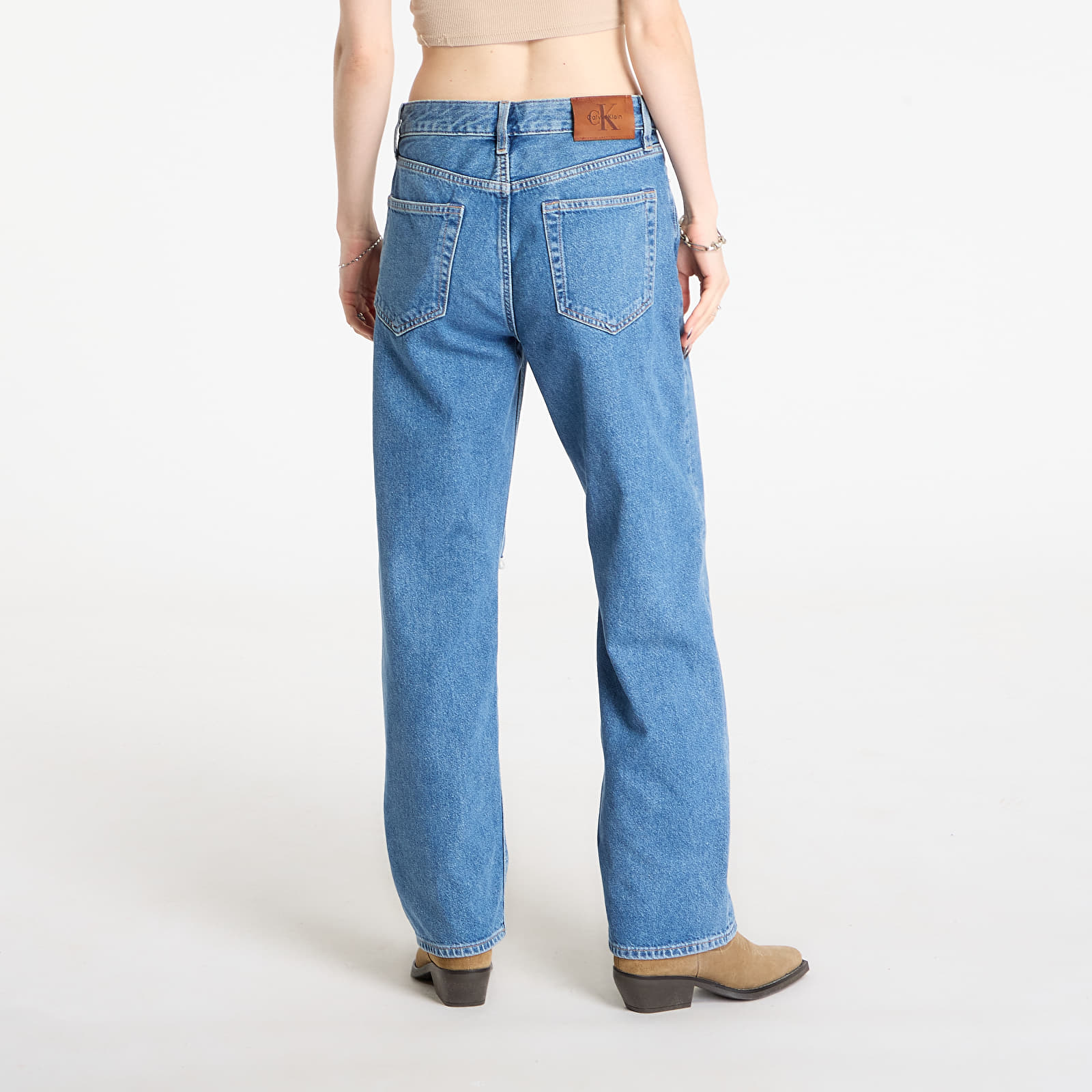 Jeans femme Calvin Klein Jeans Eu 90S Straight Short Jeans Blue