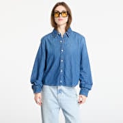 Calvin Klein Jeans Cropped Ls Shirt Blue