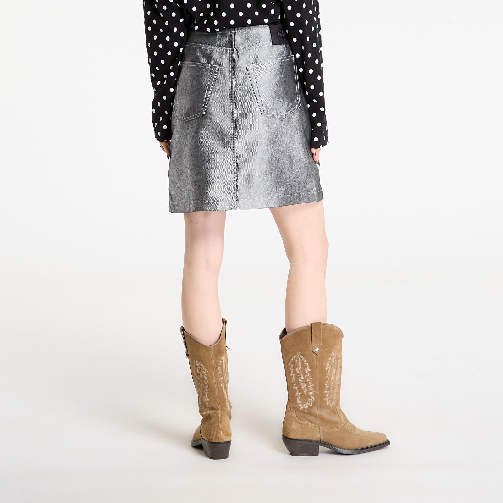 Jupes pour femmes Calvin Klein Jeans A Line Denim Skirt Skirt Blue