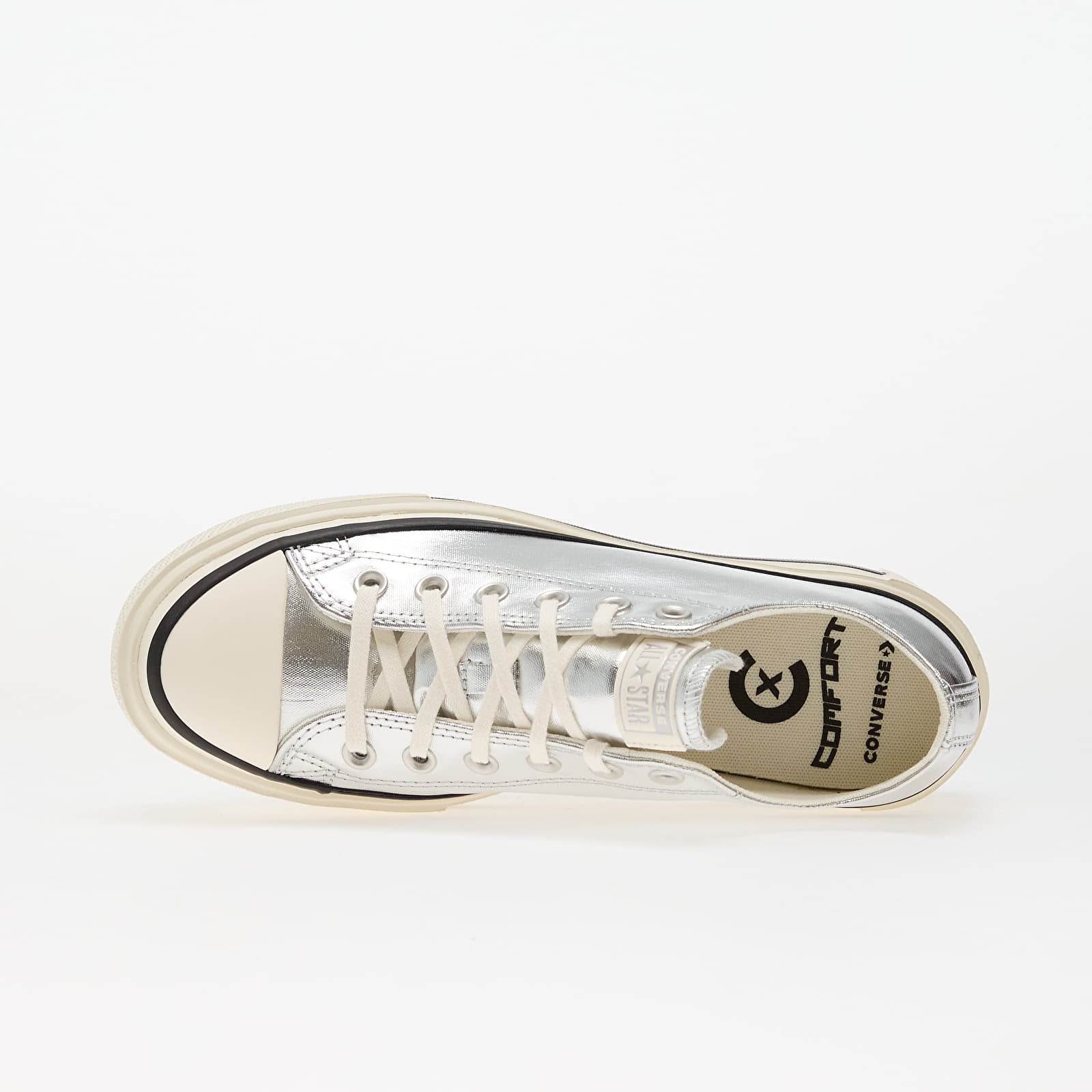 Vīriešu čības un apavi Converse Chuck Taylor All Star Lift Double Stack Silver/ Egret/ Black