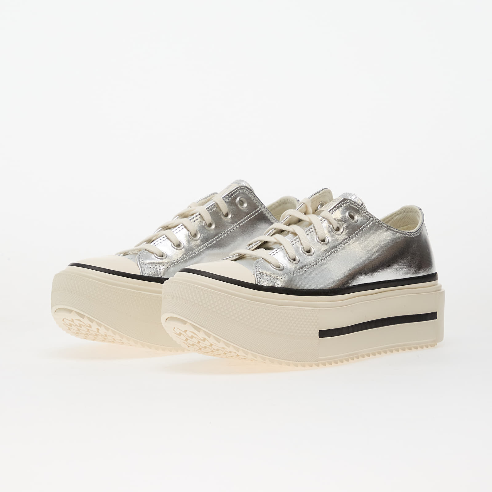 Vīriešu čības un apavi Converse Chuck Taylor All Star Lift Double Stack Silver/ Egret/ Black