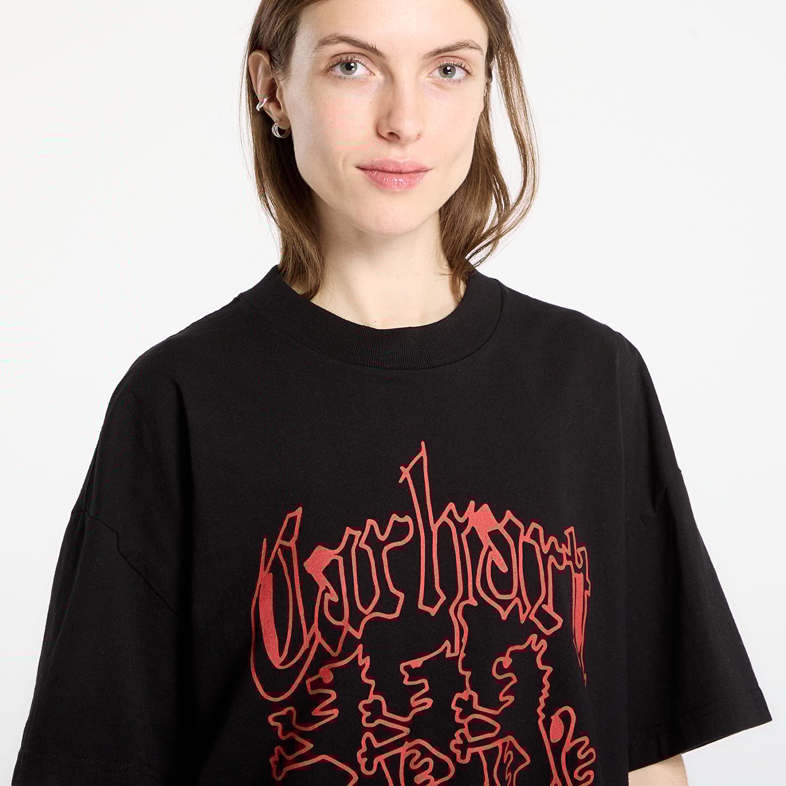 Tricouri bărbați Carhartt WIP S/S Hackwork T-Shirt UNISEX Black Heavy Stone Wash