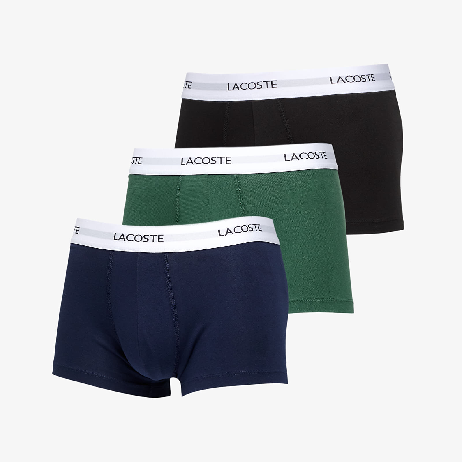 Boxershorts LACOSTE 3-Pack Trunk Black/ Green-Navy Blue