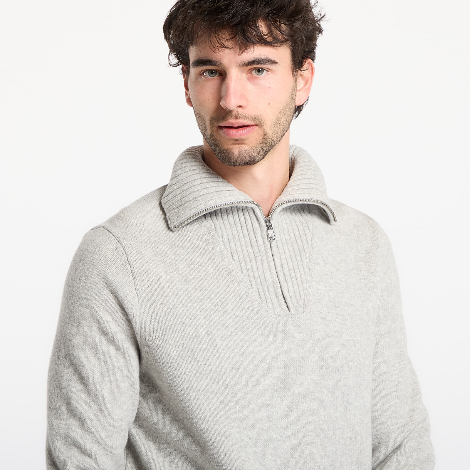 Kampsunid GAP Cashsoft Quarterzip Sweater Light Heather Gray