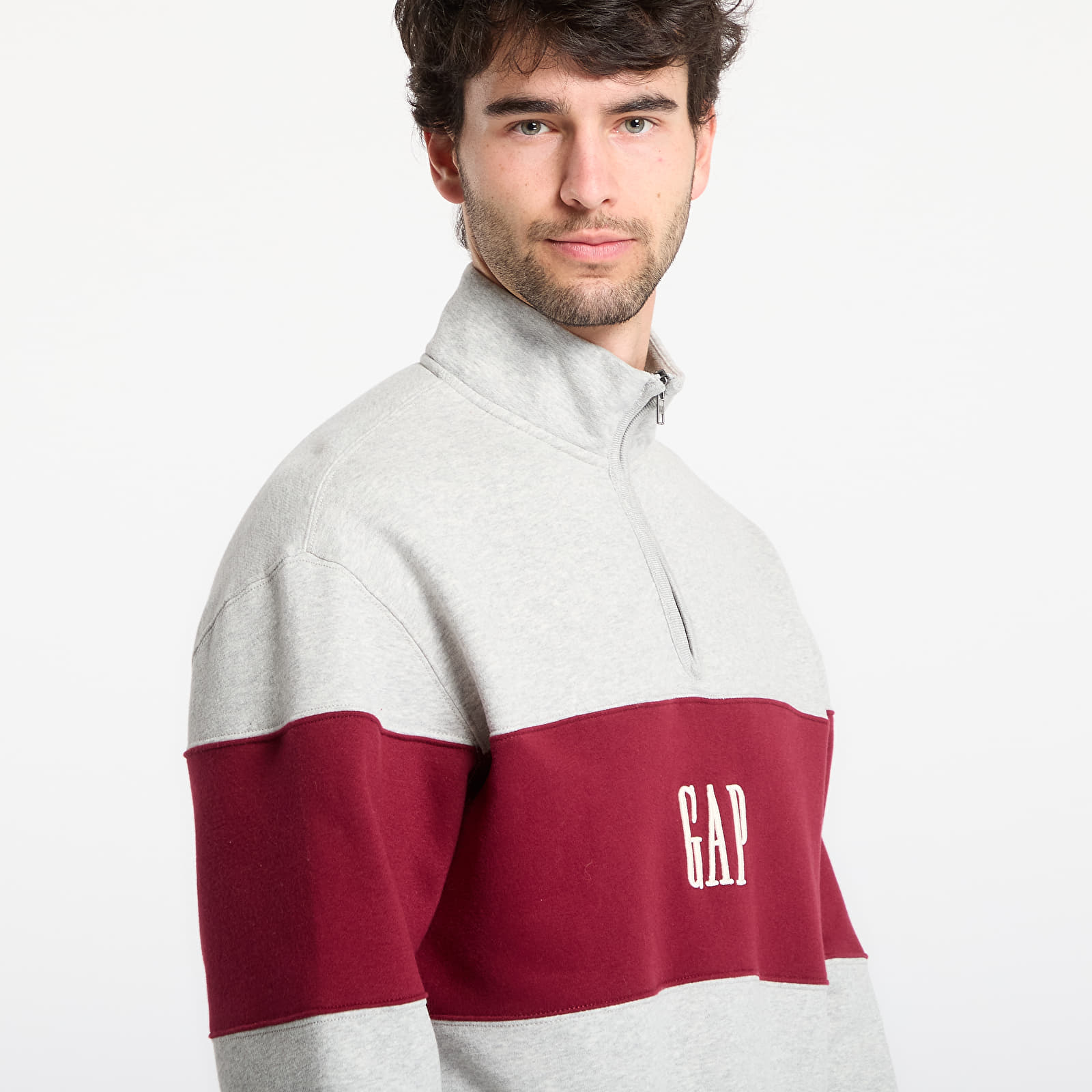 Sweatshirts GAP Oversized Vintagesoft Sweatshirt Grey/ Red