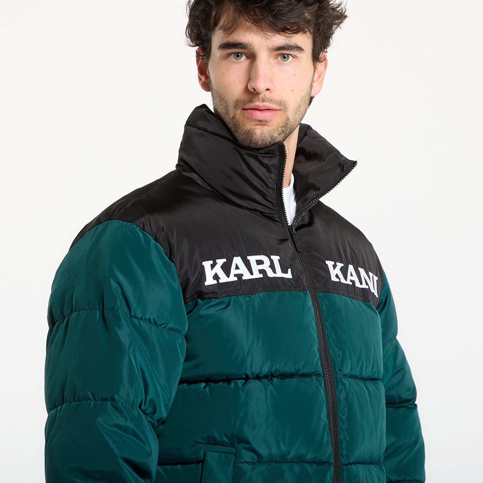 Kurtki Karl Kani Retro Essential Puffer Jacket Green