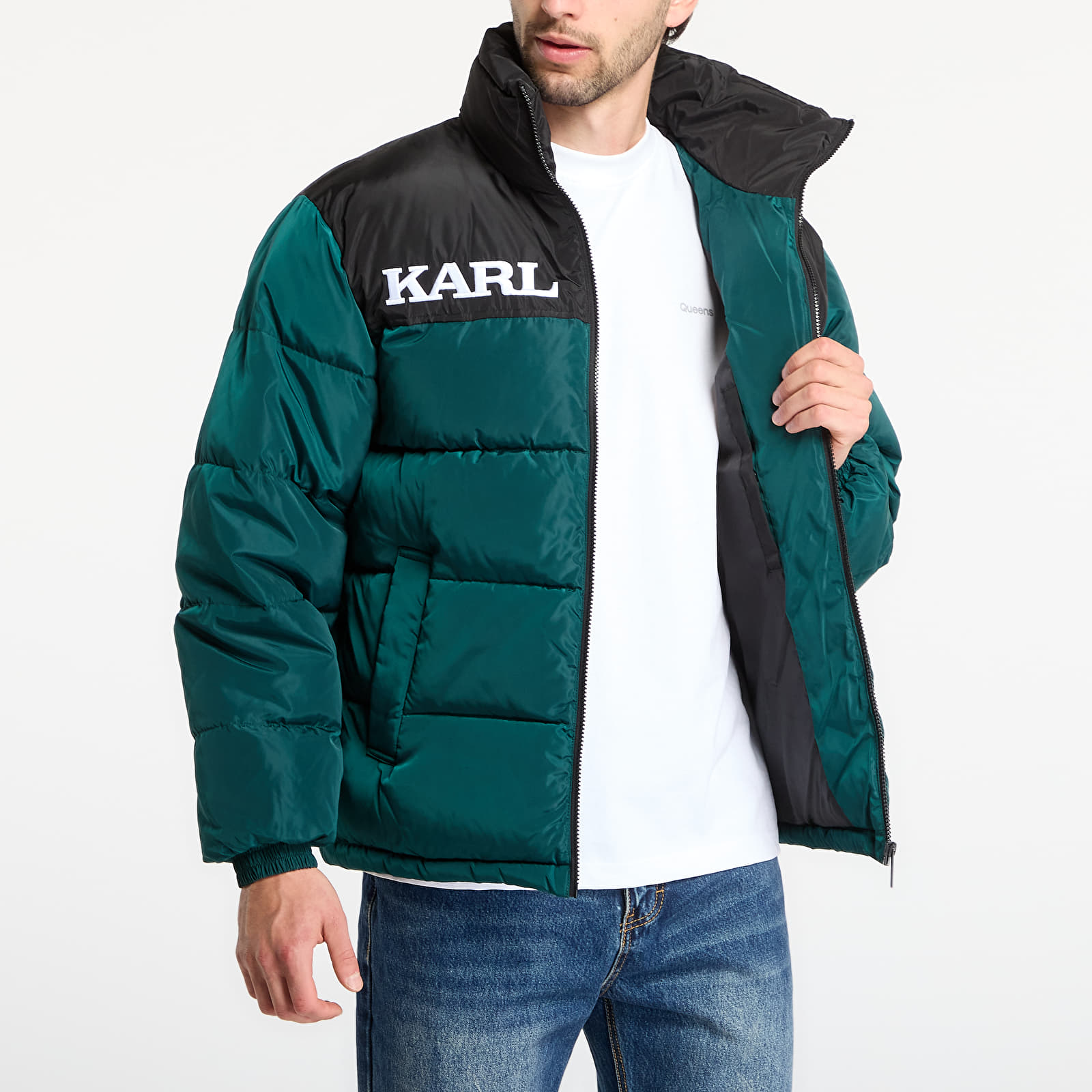Kurtki Karl Kani Retro Essential Puffer Jacket Green