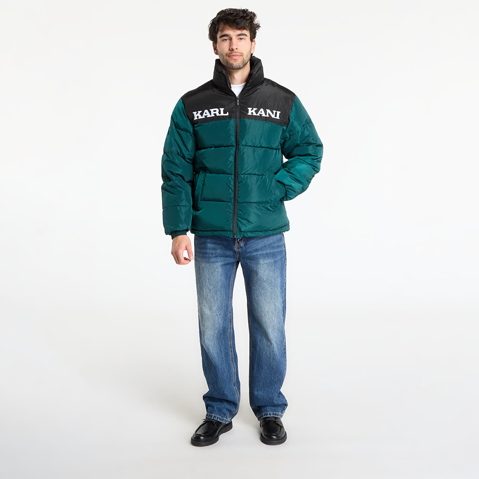 Kurtki Karl Kani Retro Essential Puffer Jacket Green