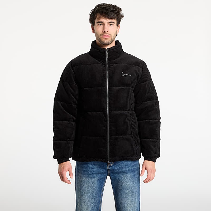 Bunda Karl Kani Signature Corduroy Puffer Jacket Black