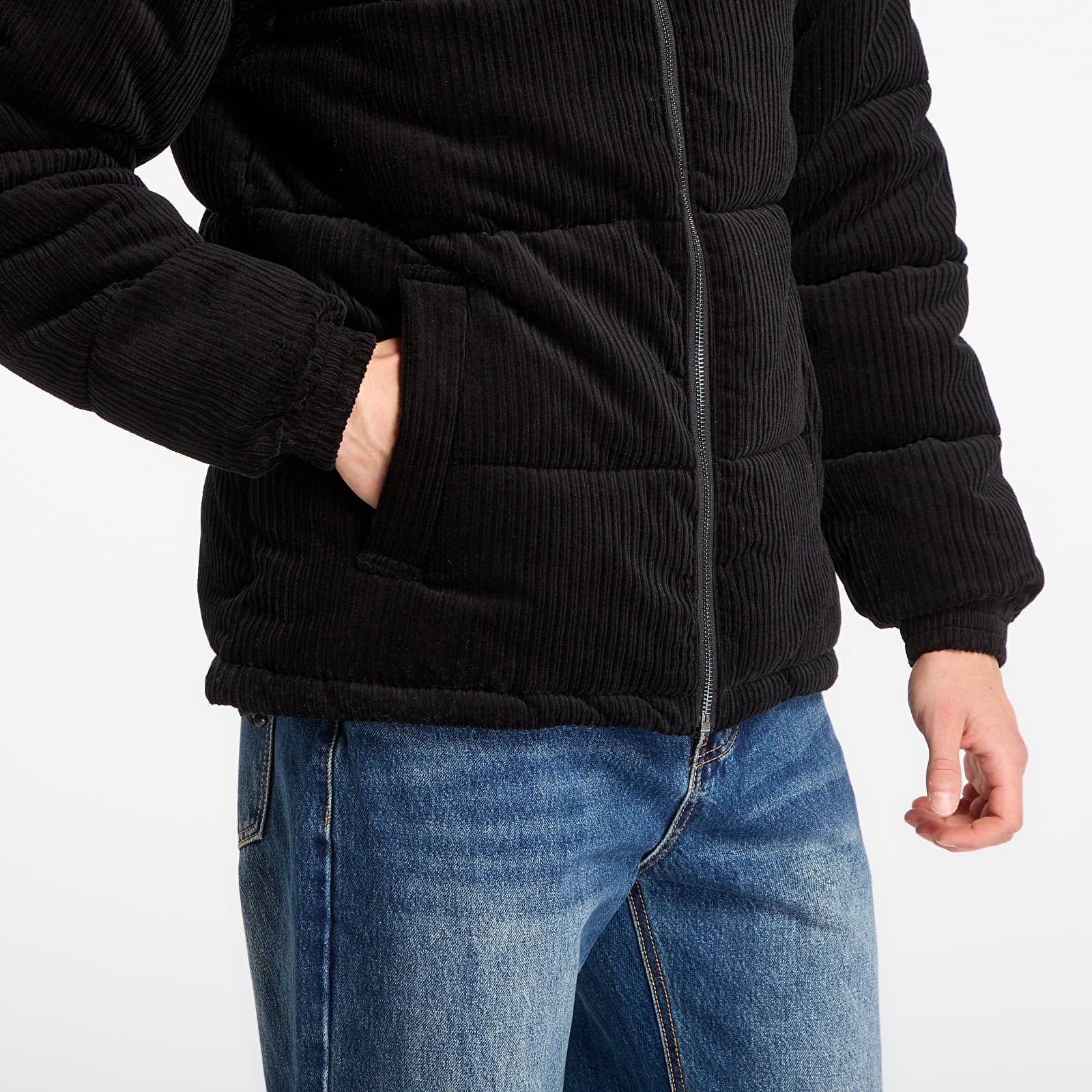 Kurtki Karl Kani Signature Corduroy Puffer Jacket Black