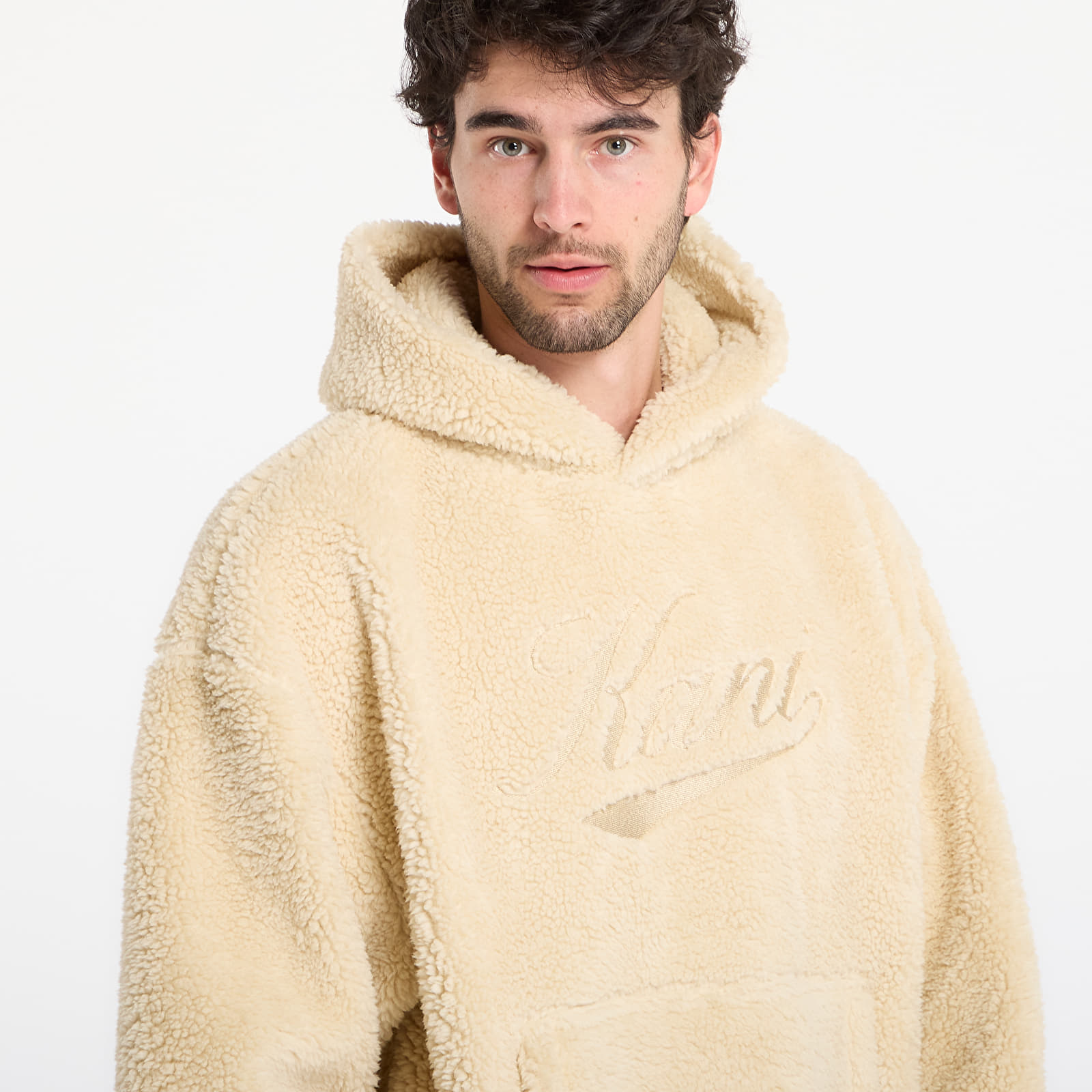 Hoodies and sweatshirts Karl Kani Cursive Varsity Teddy Os Hoodie Beige