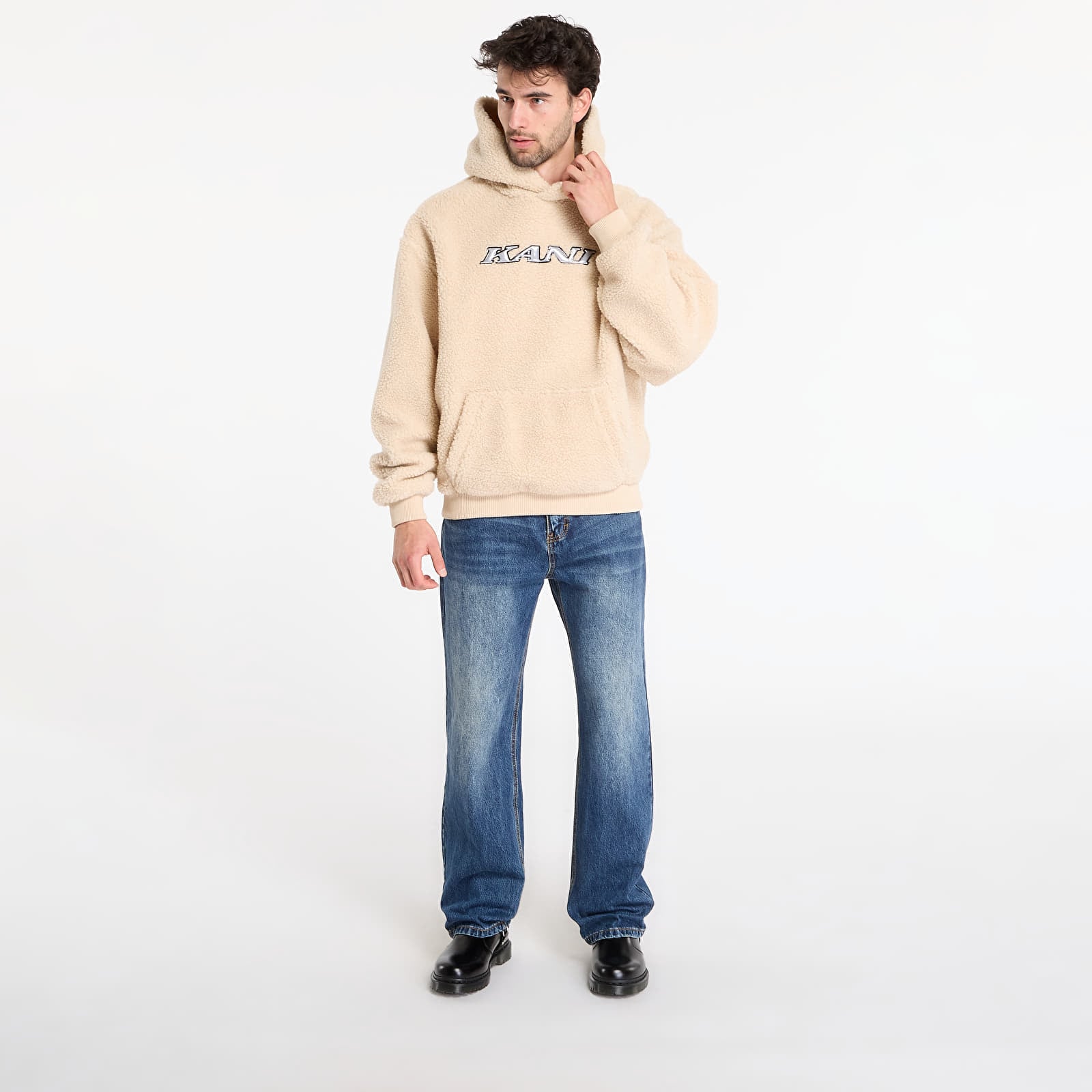 Толстовки та реглани Karl Kani Silver Teddy Hoodie Beige