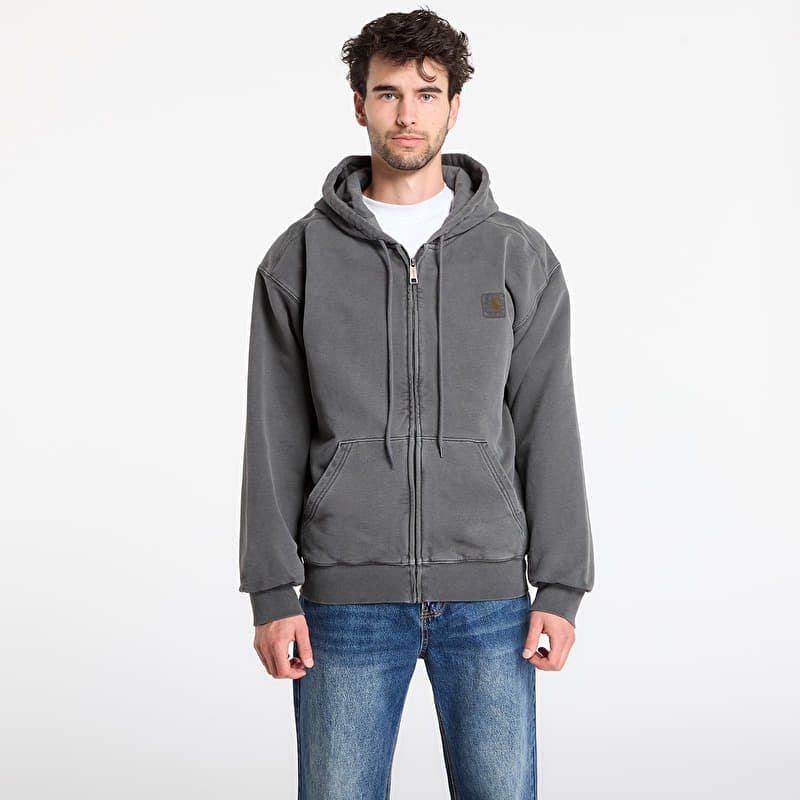 Sweatshirt Carhartt WIP Hooded Vista Jacket Black Garment Dyed