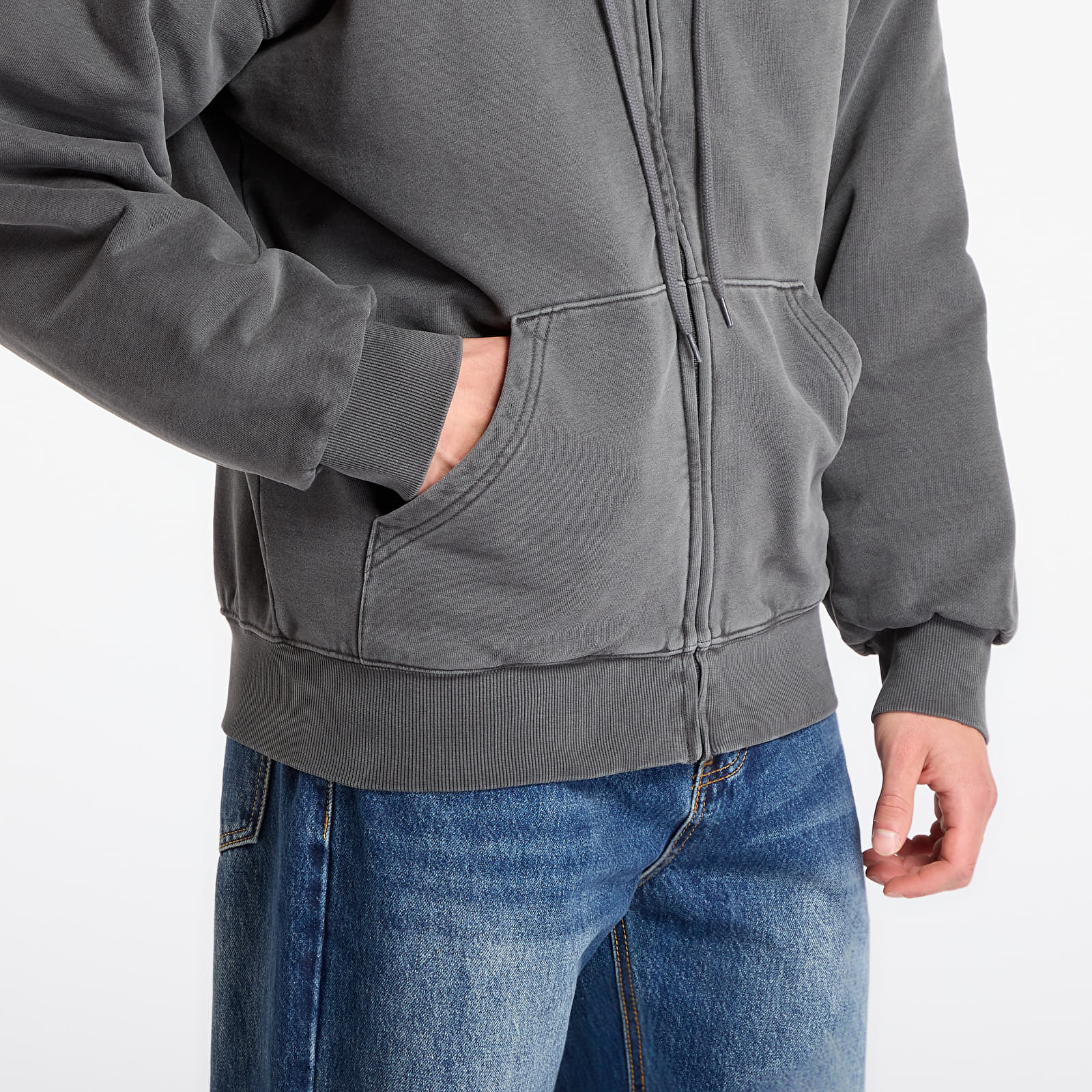 Hættetrøjer og sweatshirts Carhartt WIP Hooded Vista Jacket Black Garment Dyed