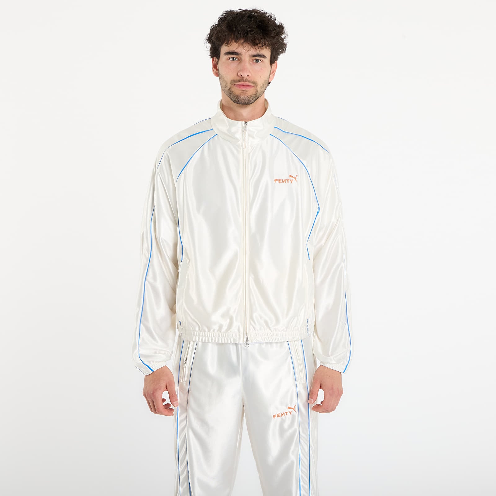 Jachetă Puma x FENTY T7 Piping Track Jacket UNISEX Warm White XS