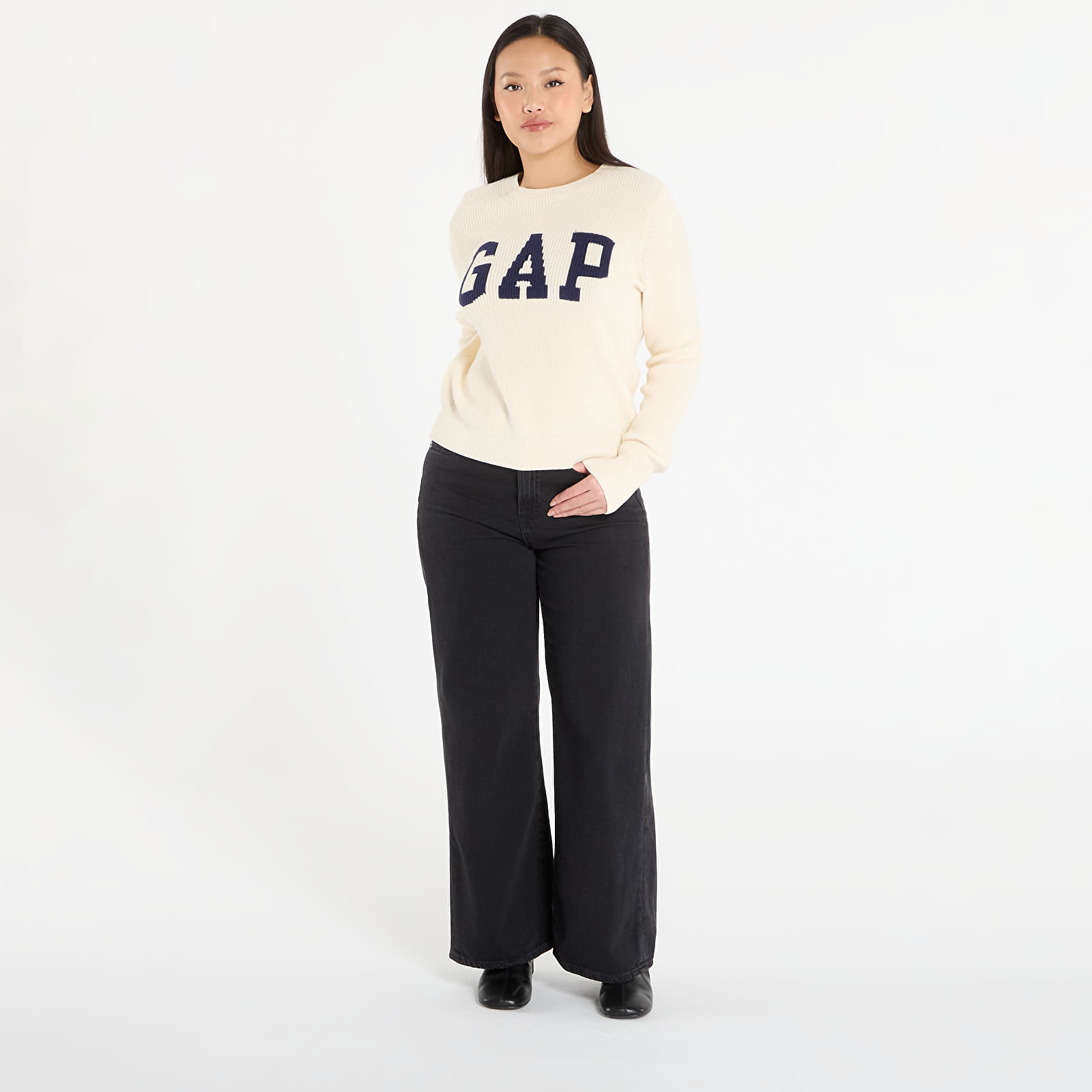 Puloveri GAP Logo Sweater Off White