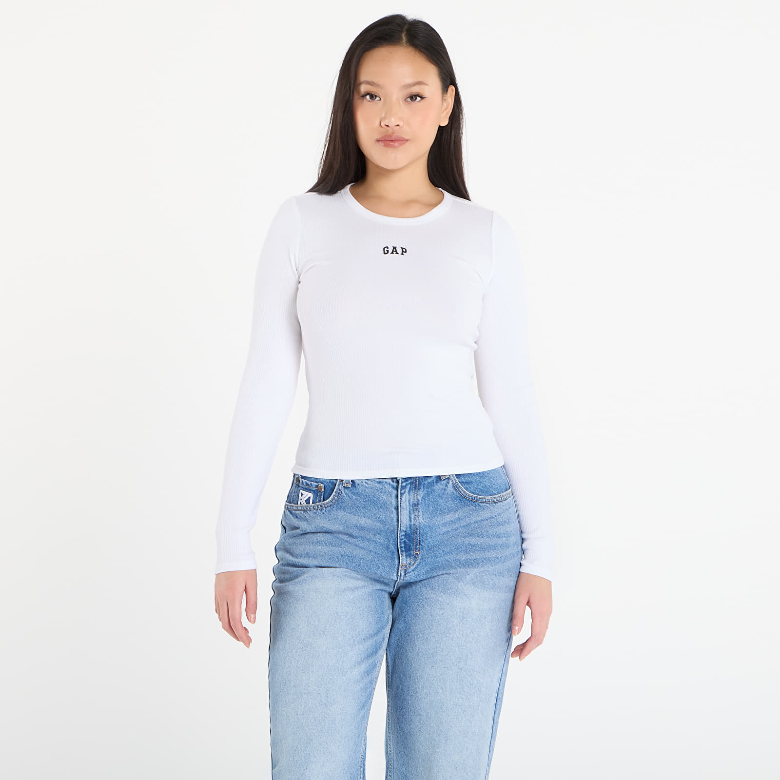 Футболки GAP Ribbed Logo T-Shirt White