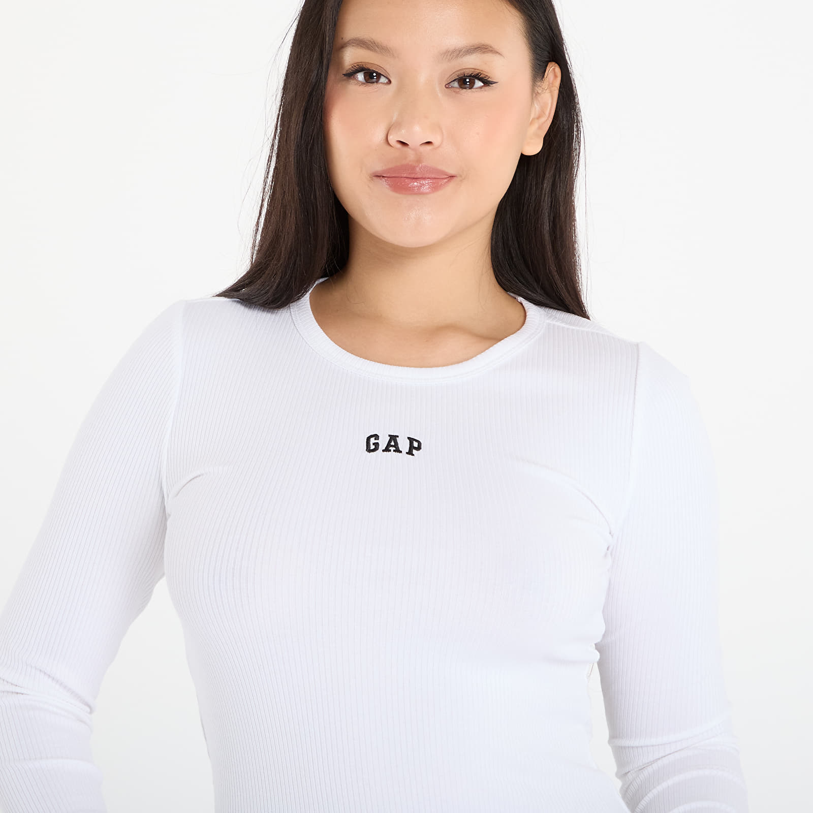 Футболки GAP Ribbed Logo T-Shirt White