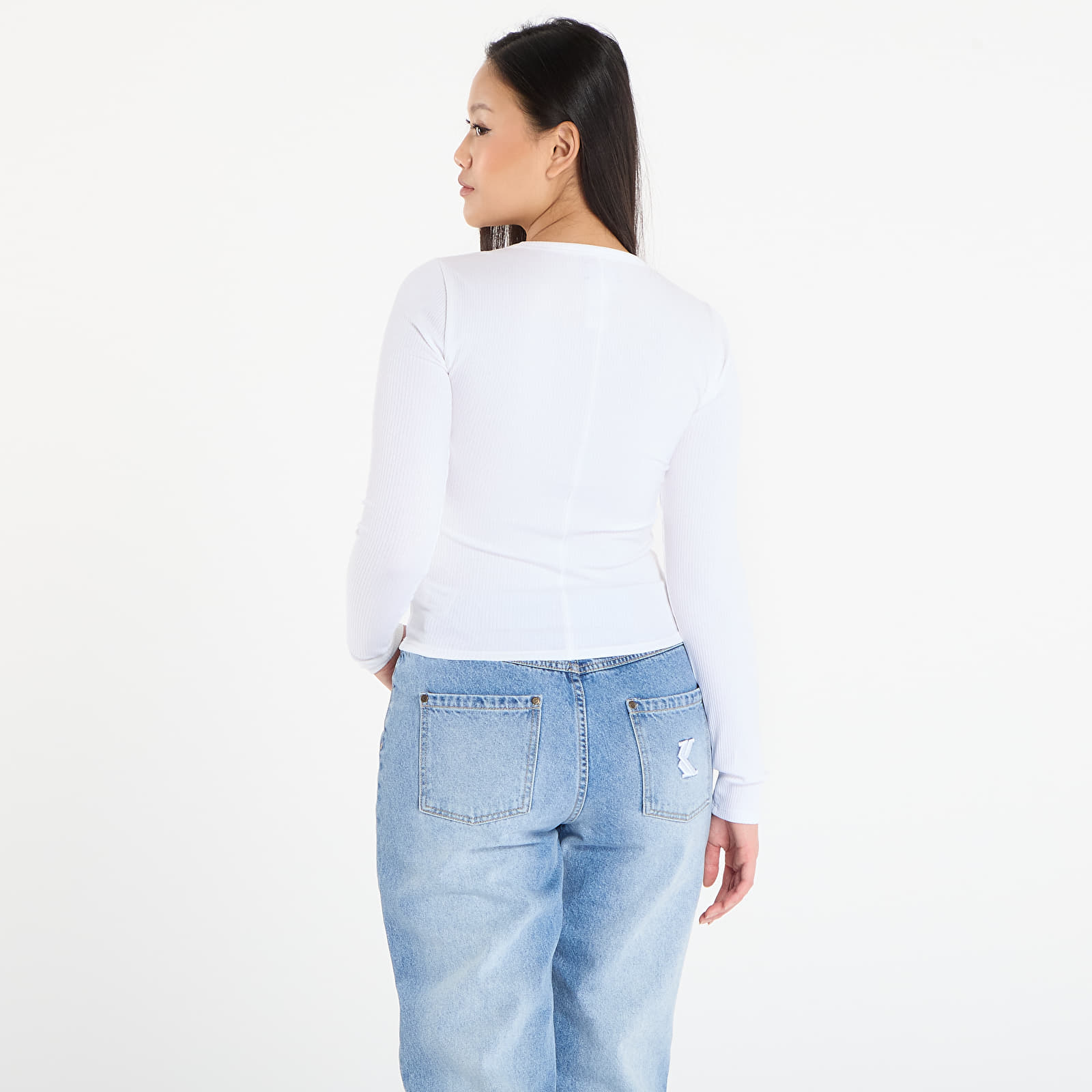 Футболки GAP Ribbed Logo T-Shirt White