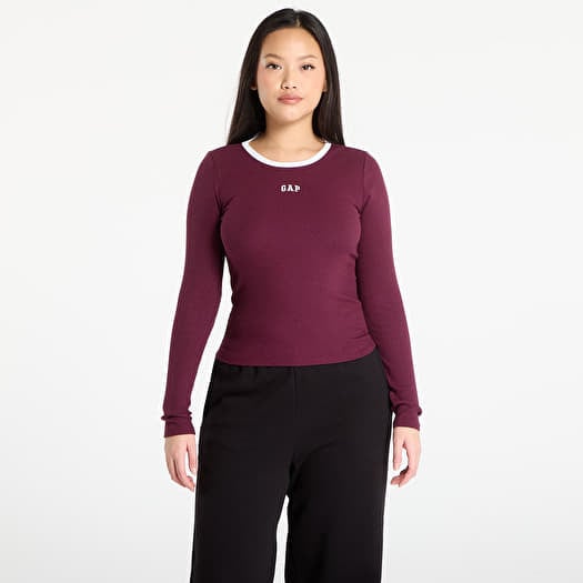 T-shirt GAP Ribbed Logo T-Shirt Tuscan Red