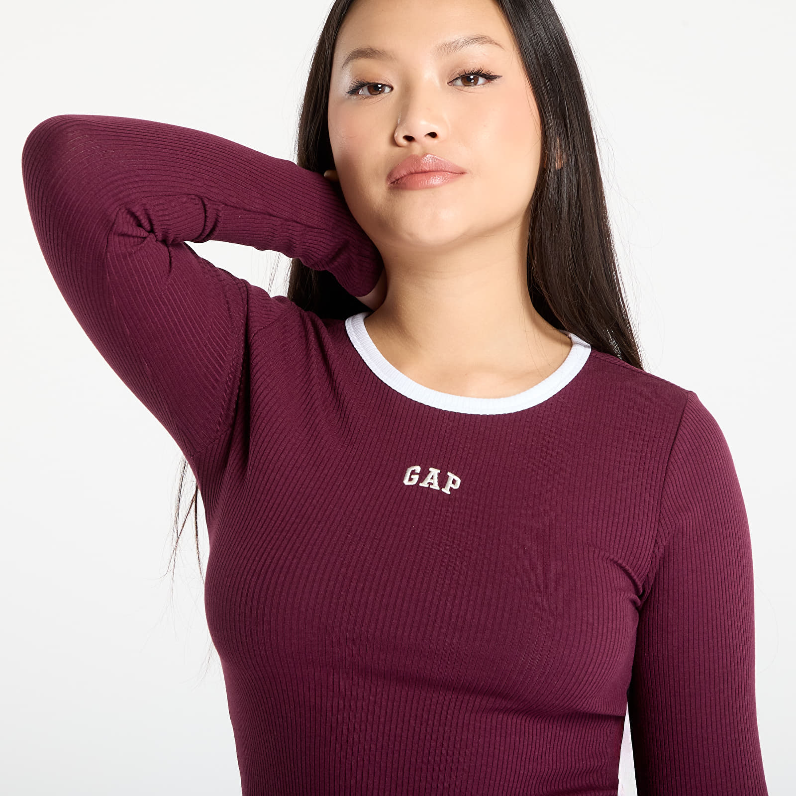 Футболки GAP Ribbed Logo T-Shirt Tuscan Red