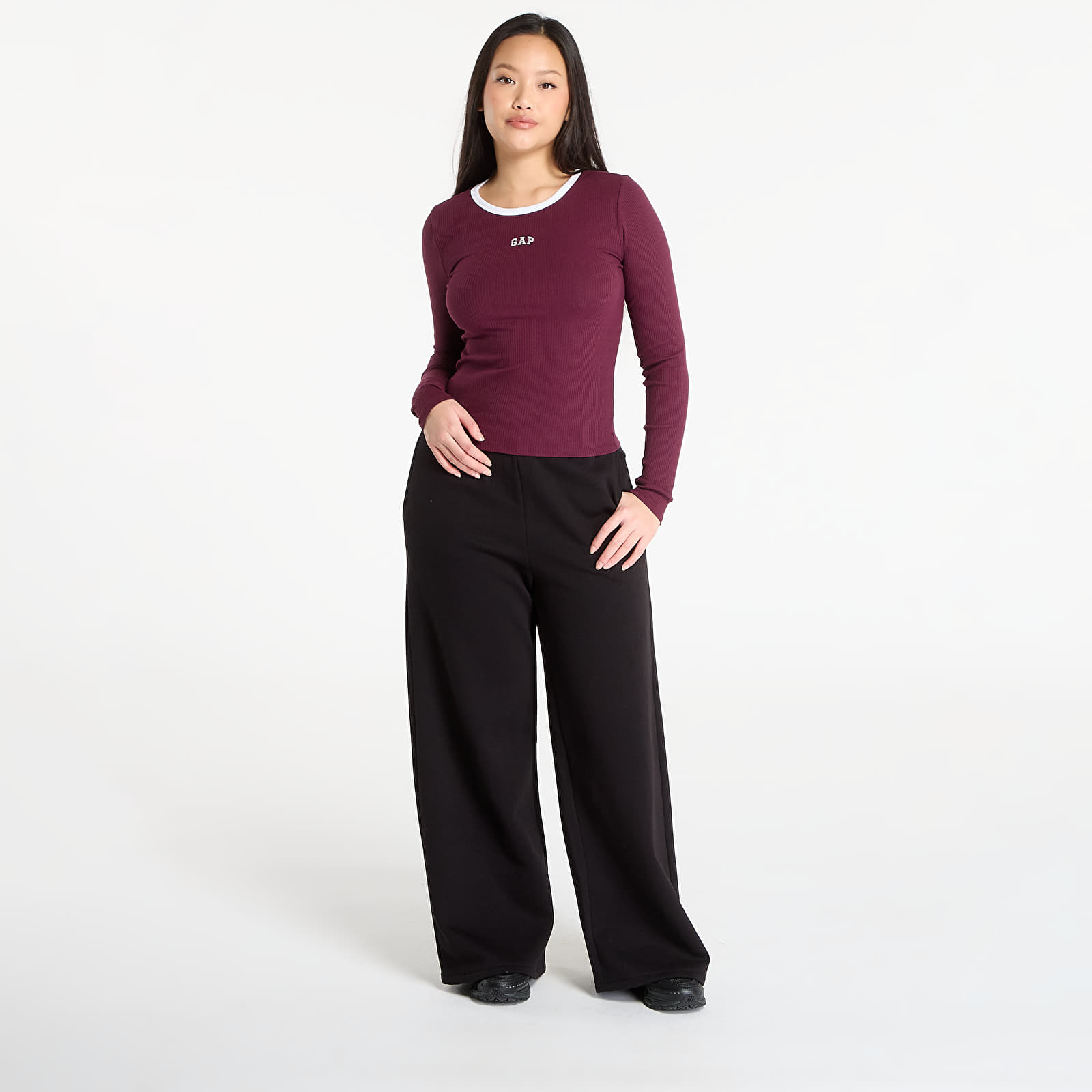 Футболки GAP Ribbed Logo T-Shirt Tuscan Red