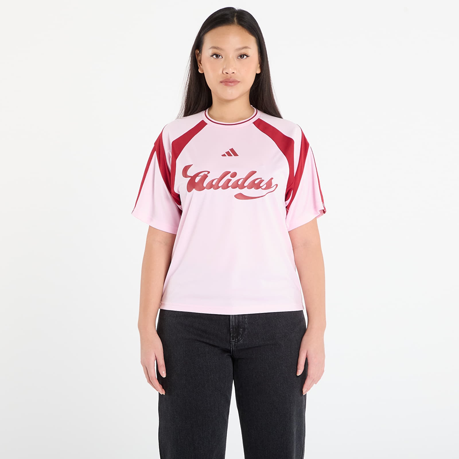 Women's T-shirts adidas W Her Tee Clear Pink/ Actmar