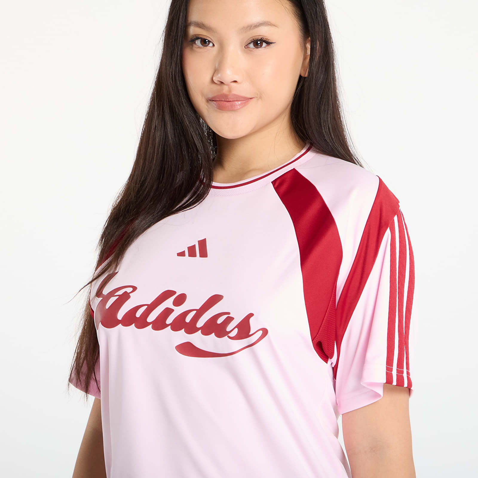 Women's T-shirts adidas W Her Tee Clear Pink/ Actmar