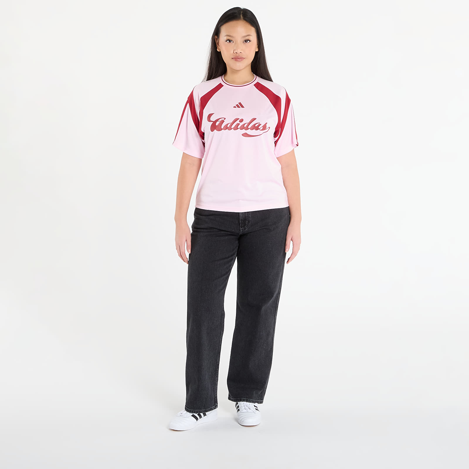 Women's T-shirts adidas W Her Tee Clear Pink/ Actmar