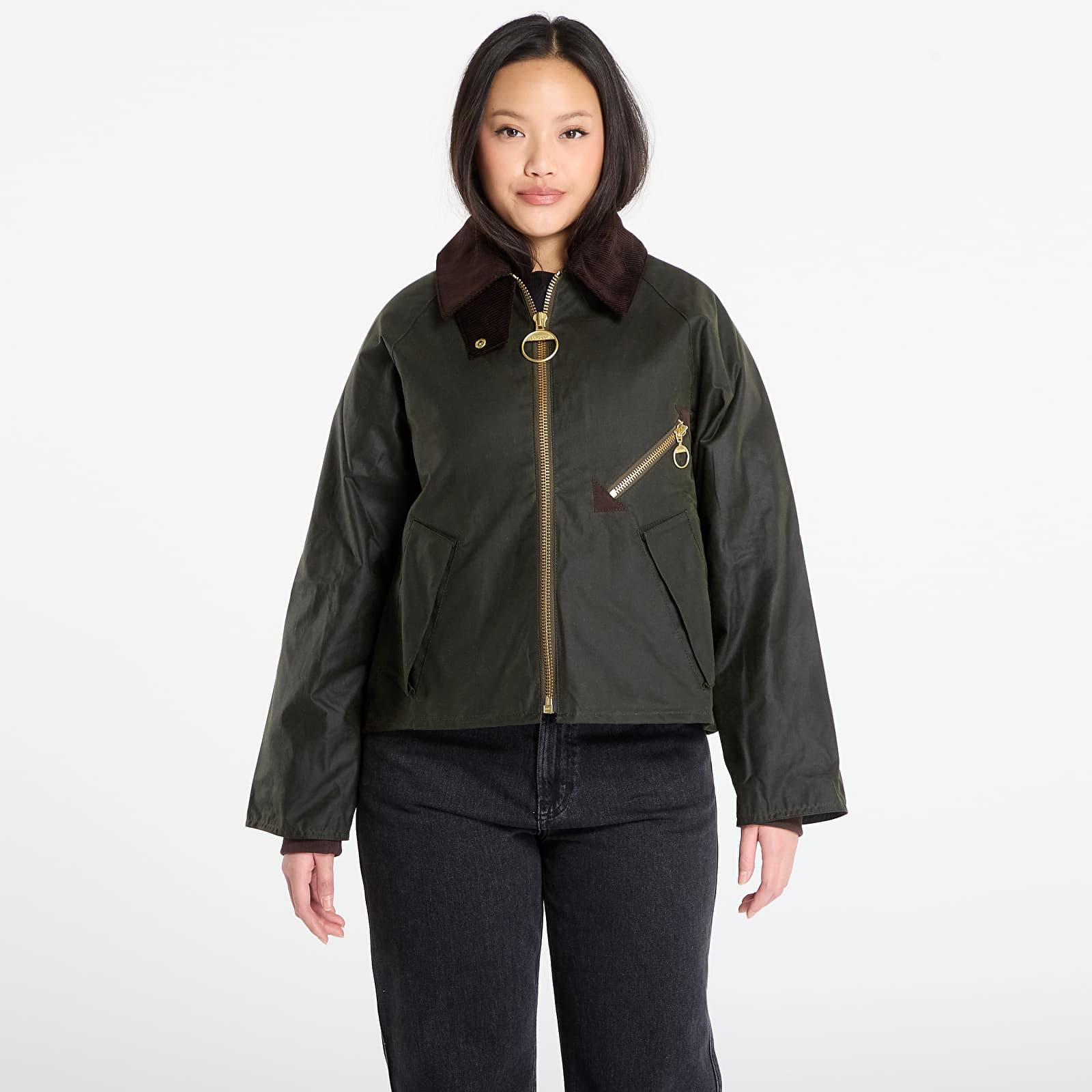 Kurtki Barbour Arlene Wax Jacket Green