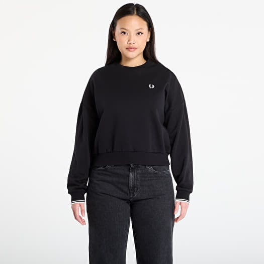 Sweatshirt FRED PERRY Tipped Sweatshirt Black