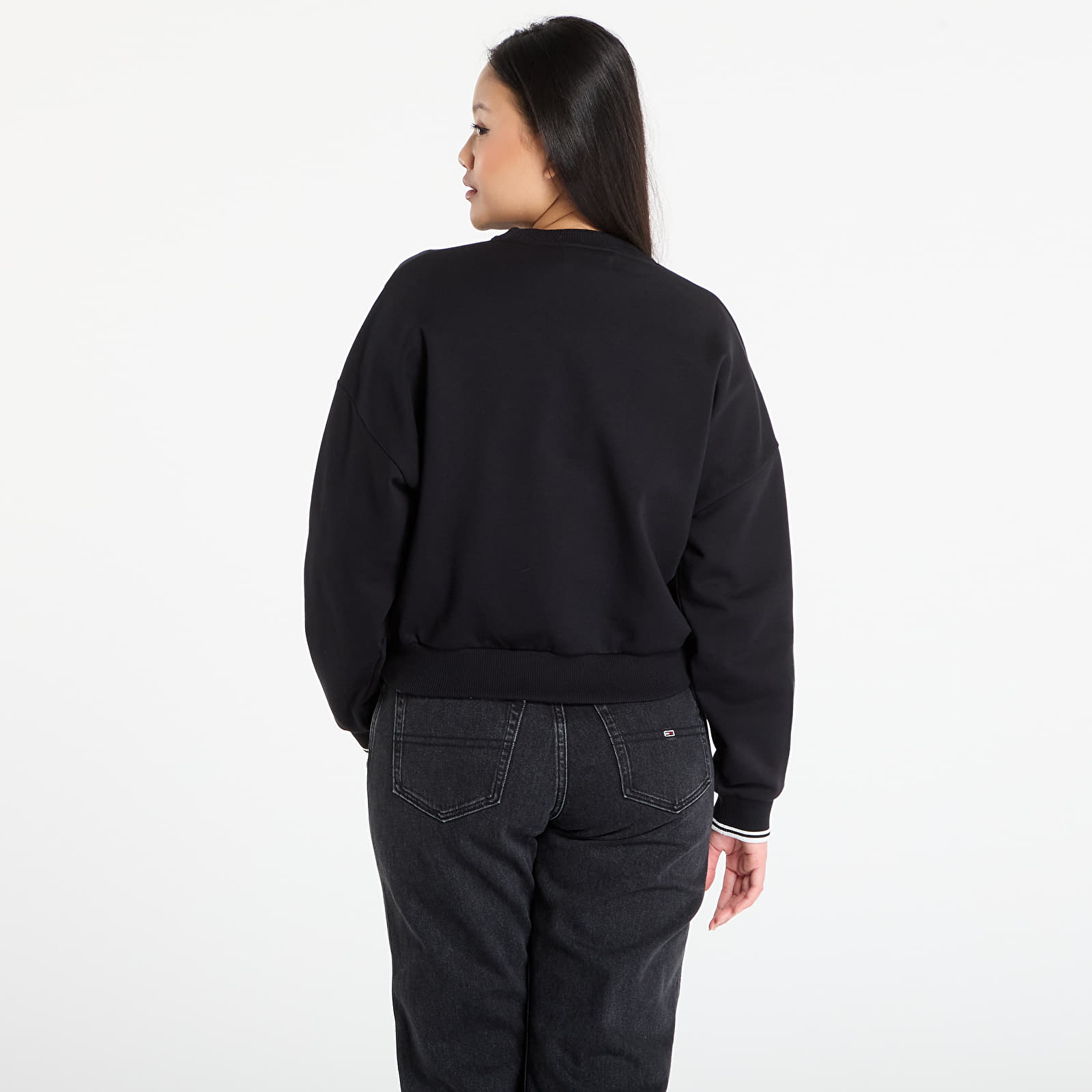 Sweatshirts för kvinnor FRED PERRY Tipped Sweatshirt Black