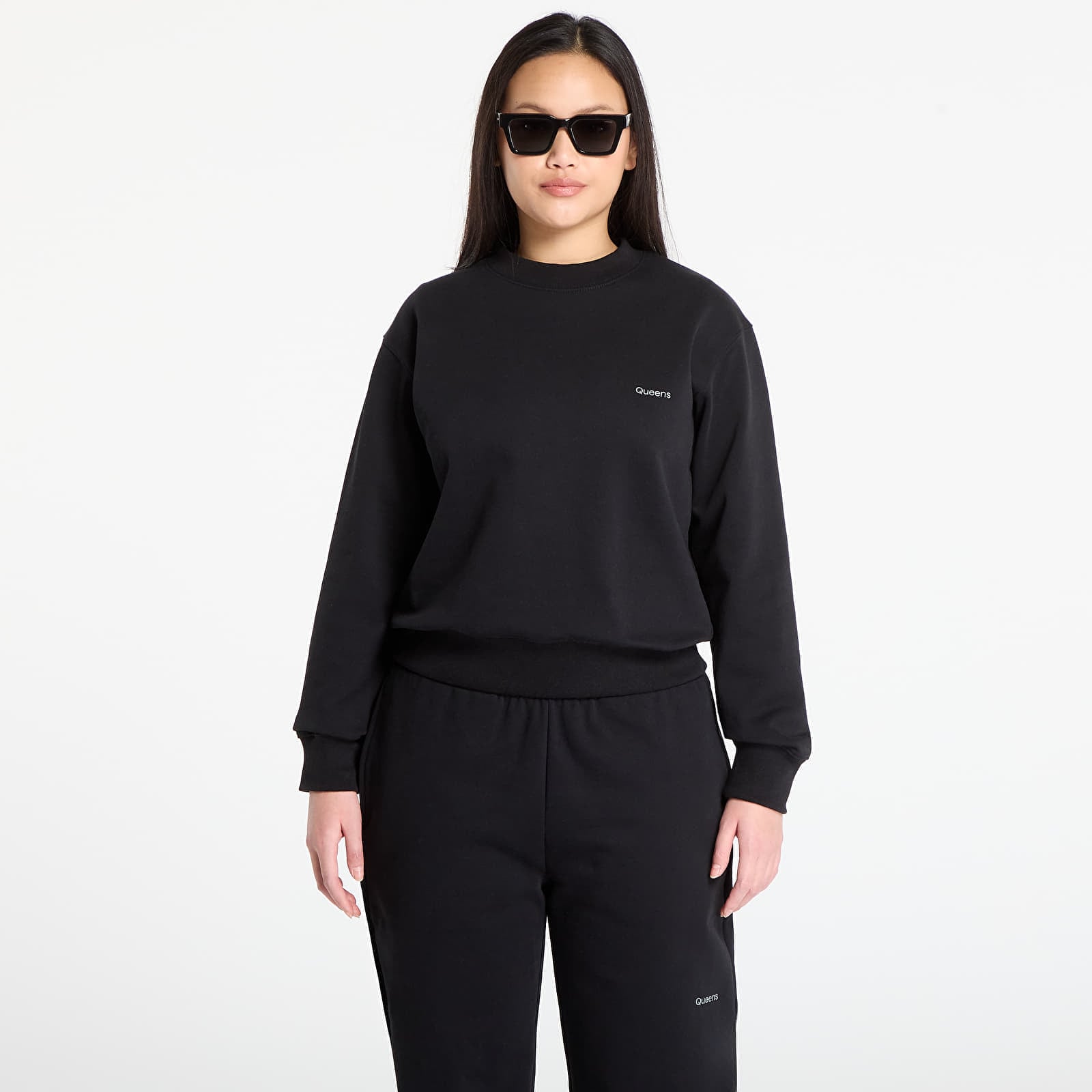 Sweatshirt Queens Womens Sweats Essential Crewneck Black XS