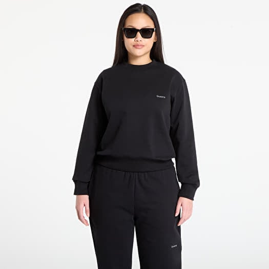 Felpa Queens Women's Sweats Essential Crewneck Black