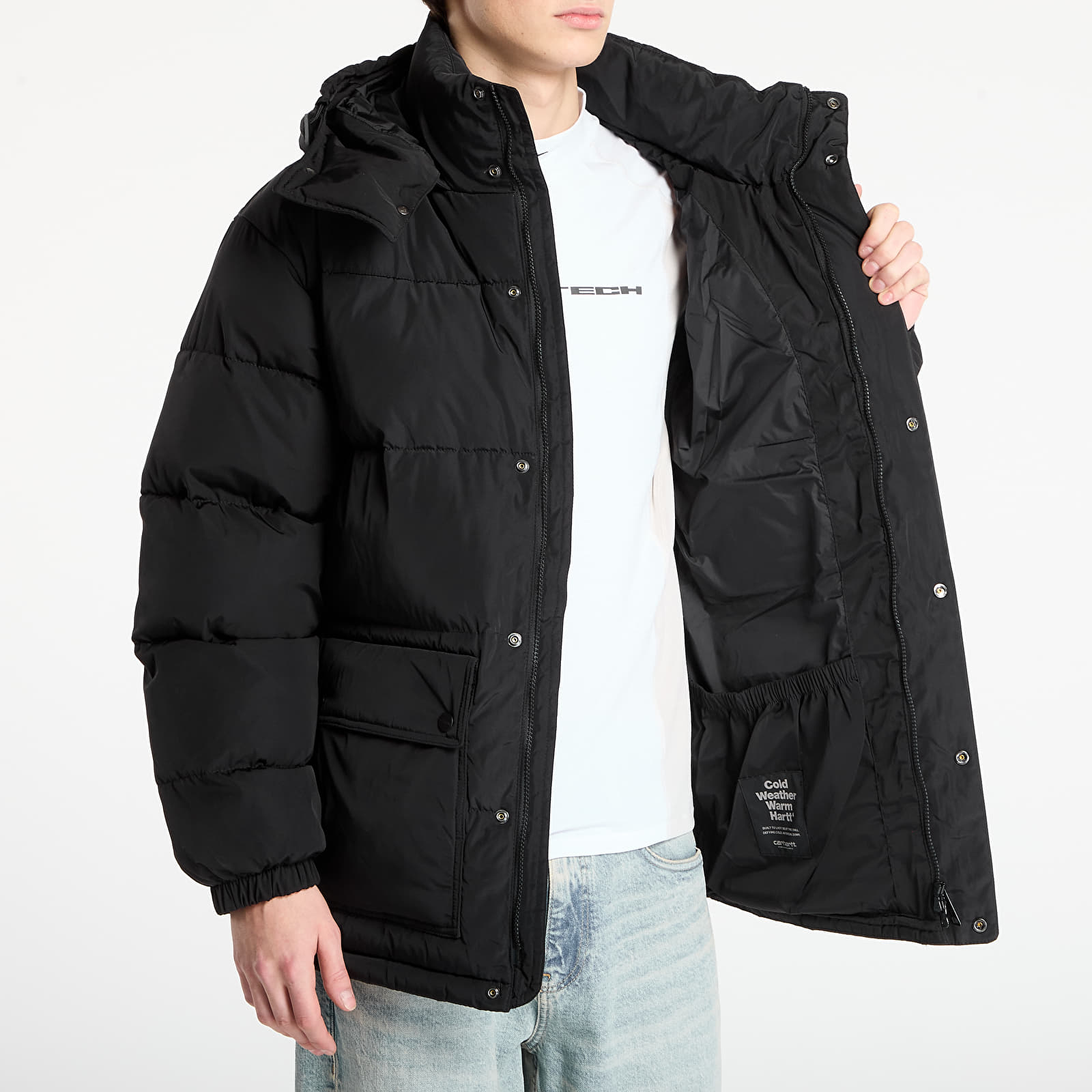 Pánské bundy Carhartt WIP Brent Jacket UNISEX Black