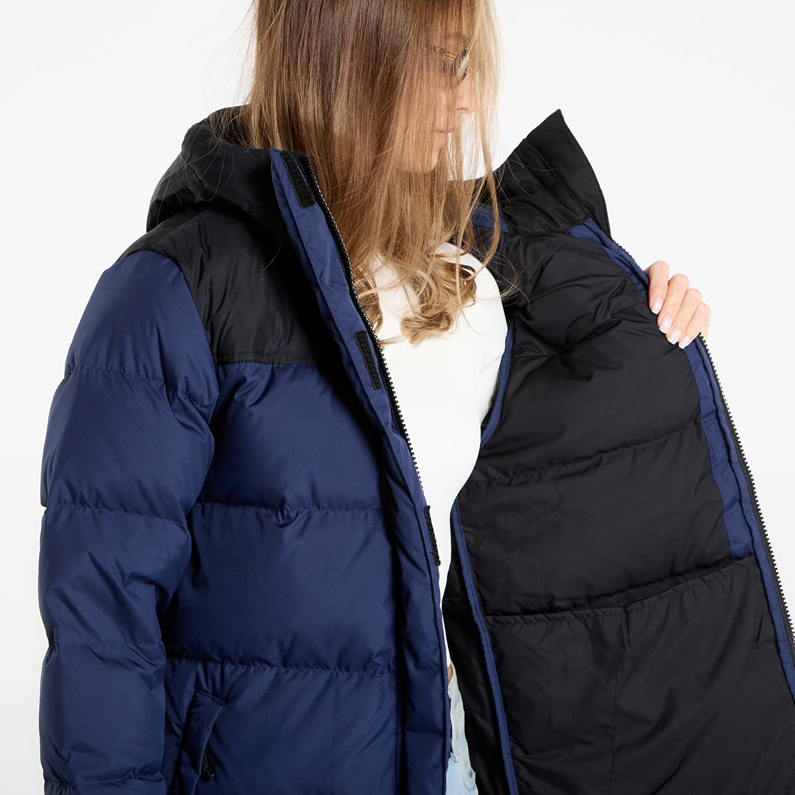 Dámske bundy The North Face Nuptse Parka Summit Navy/ TNF Black