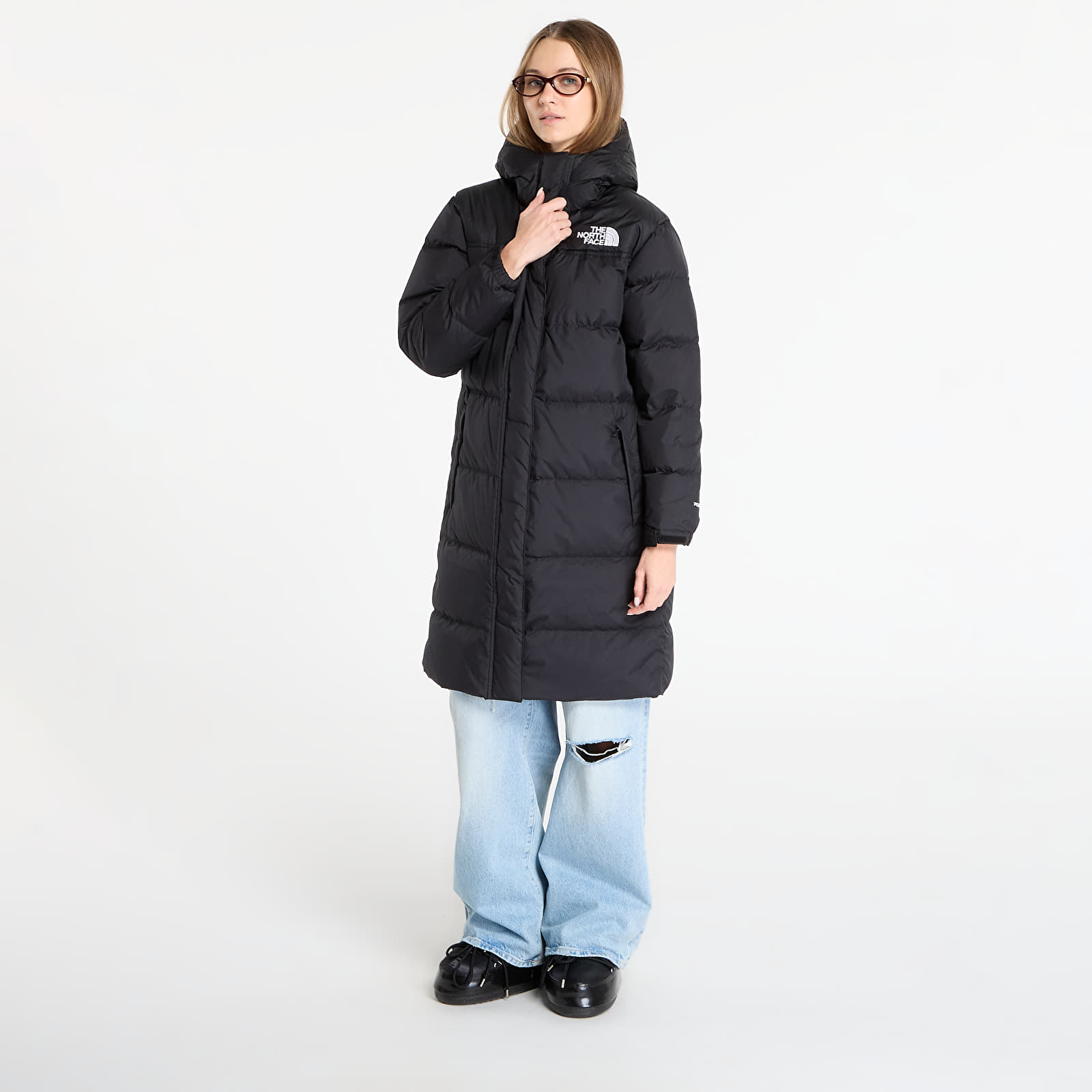 Dámske bundy The North Face Nuptse Parka TNF Black/ NPF/ Recycled Down
