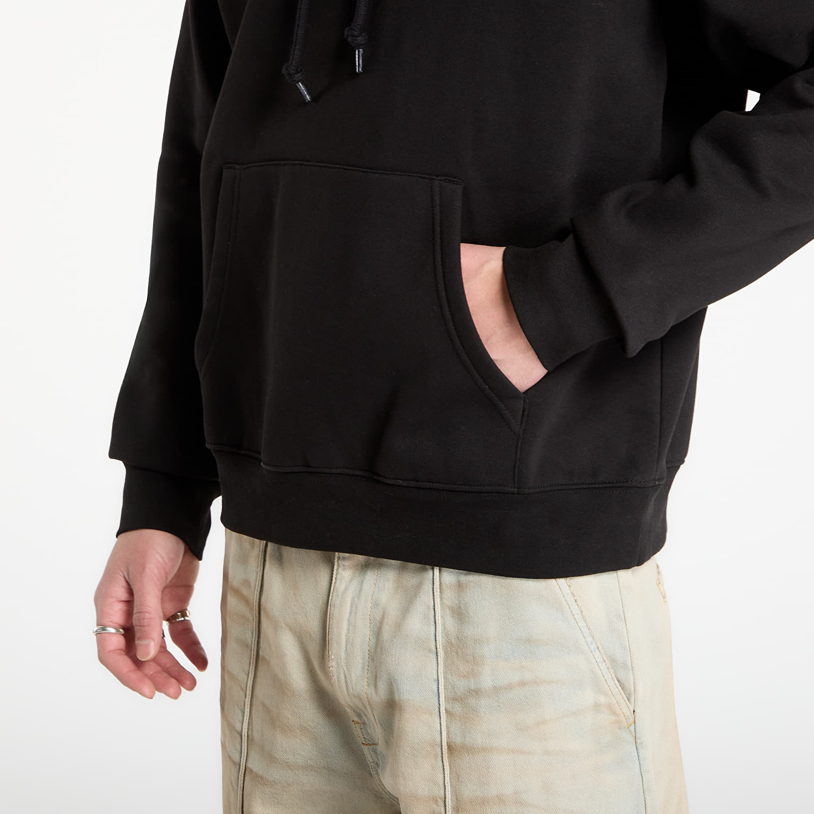 Bluzy OBEY Doberman Pullover Hood Black