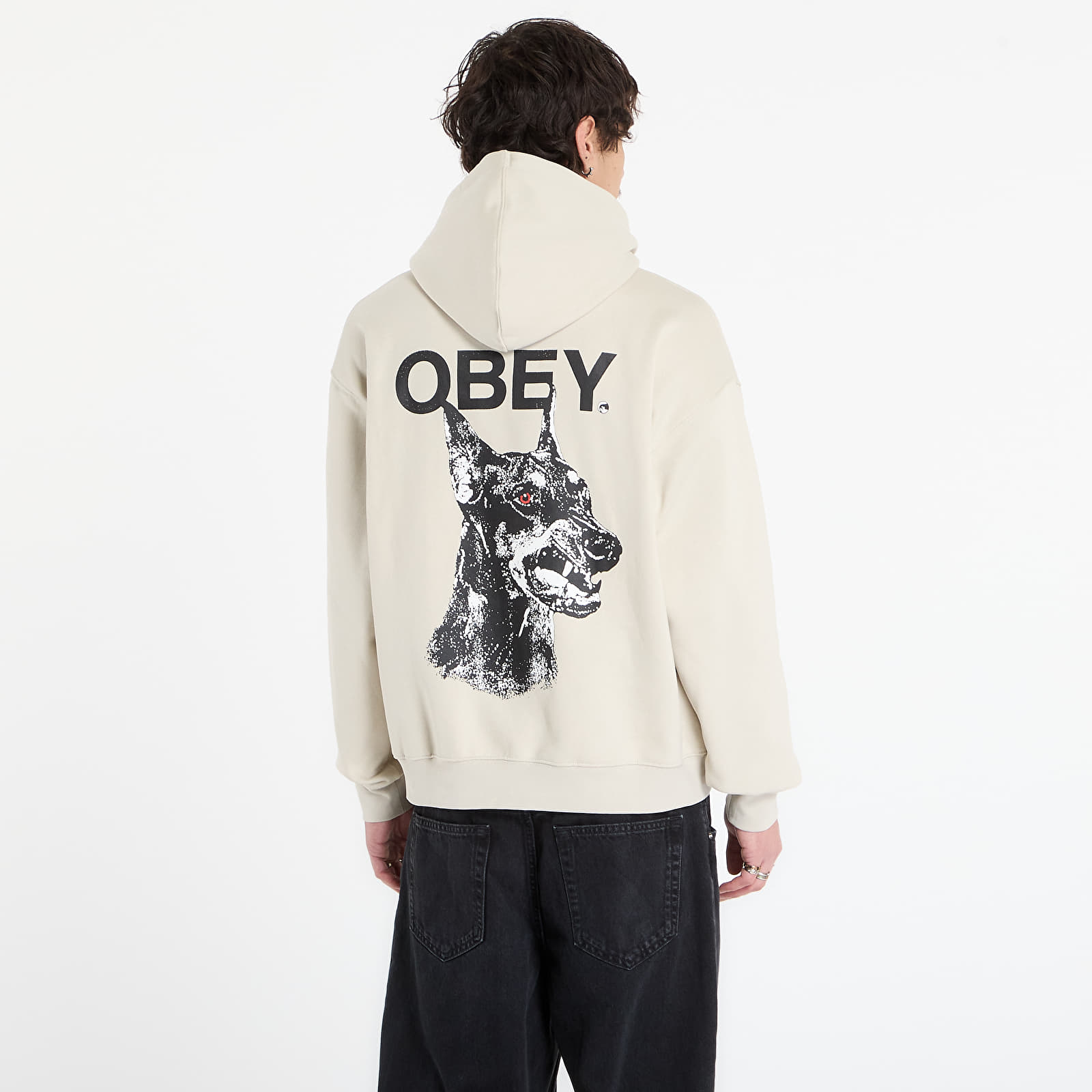 Bluzy OBEY Doberman Pullover Hood Moonstruck